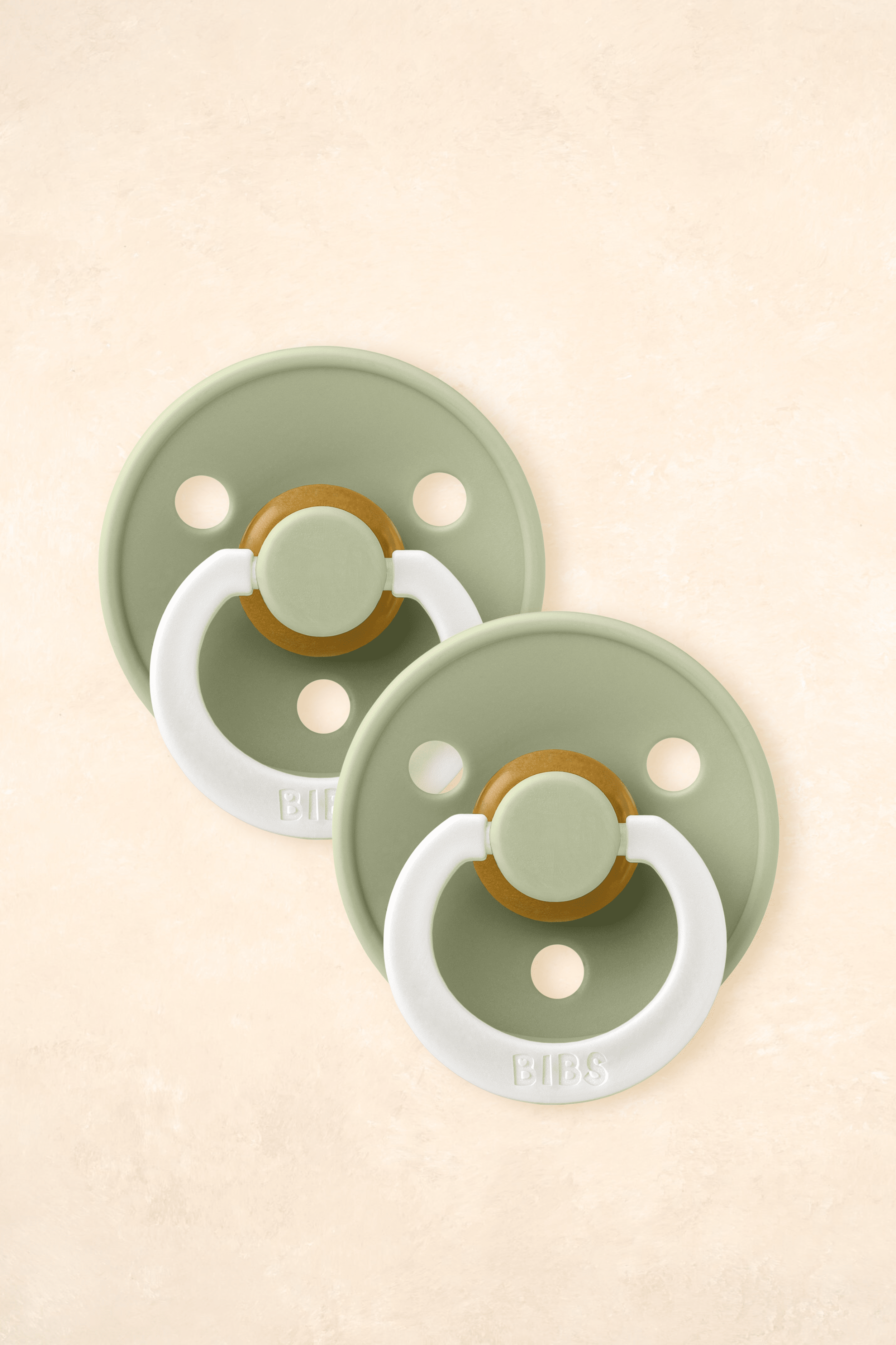 Dummies - Twin Pack Dummies + Teethers BIBS Size 1 NIGHT GLOW - Sage 
