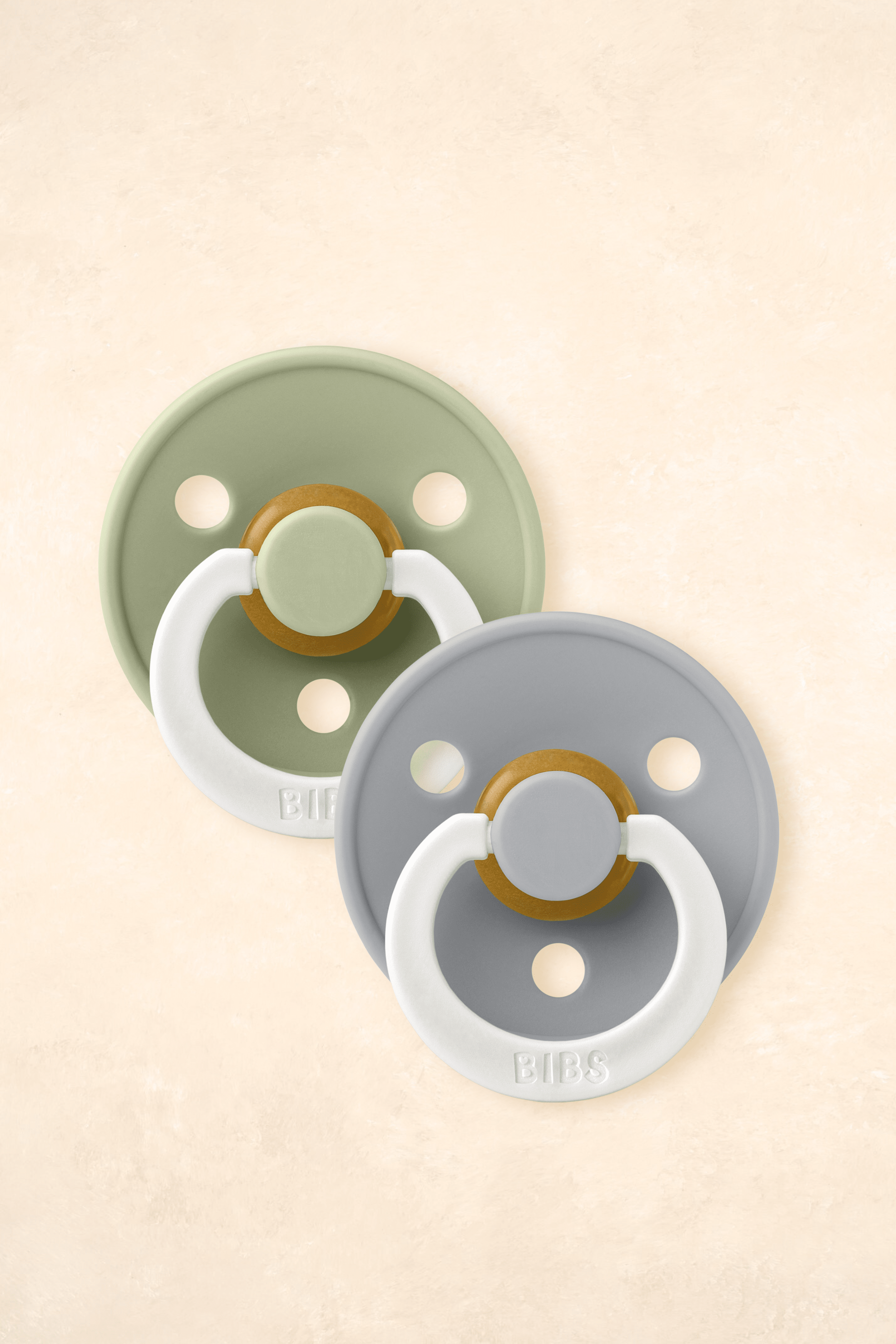 Dummies - Twin Pack Dummies + Teethers BIBS Size 1 NIGHT GLOW - Sage/Cloud 