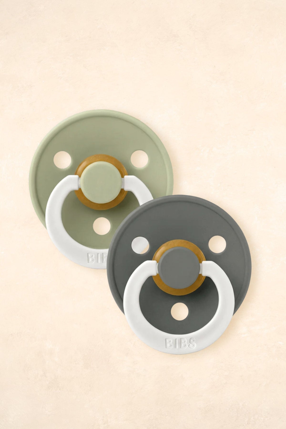 Dummies - Twin Pack Dummies + Teethers BIBS Size 1 NIGHT GLOW - Sage/Pine 