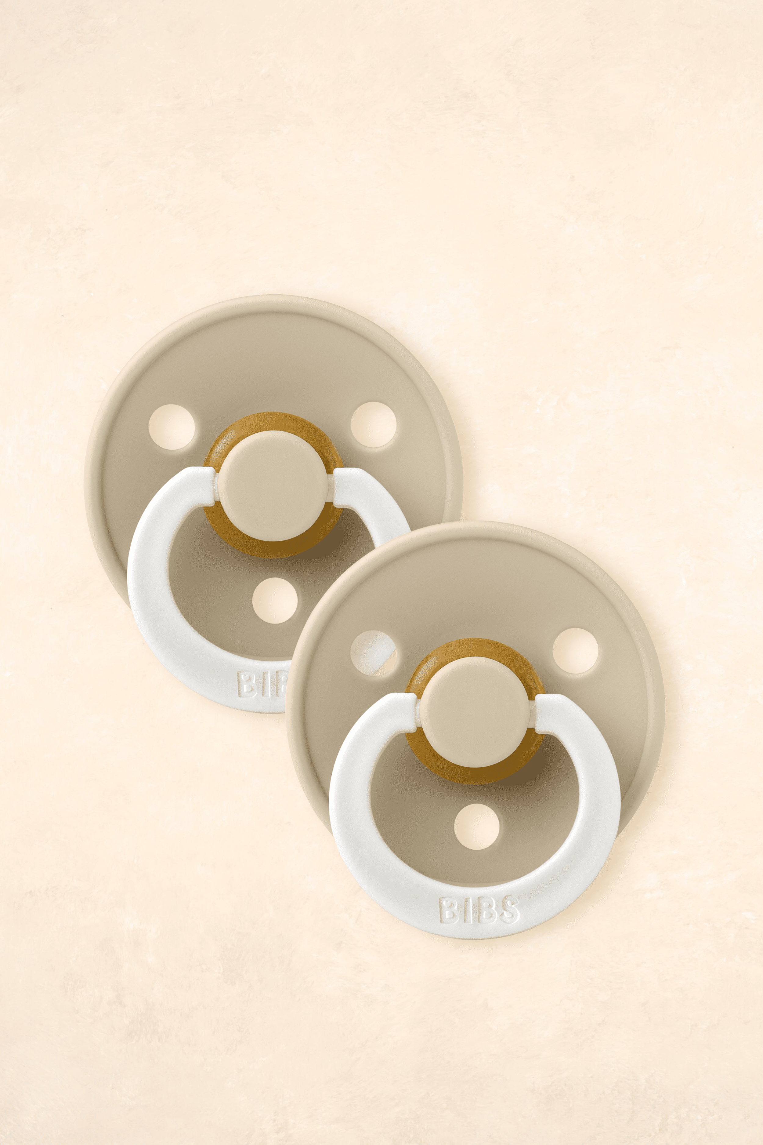 Dummies - Twin Pack Dummies + Teethers BIBS Size 1 NIGHT GLOW - Vanilla 