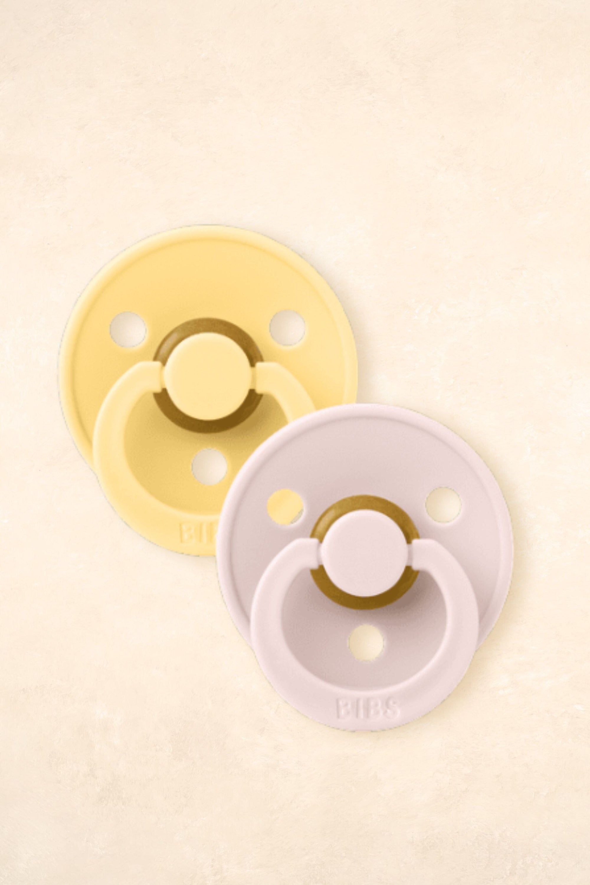 Dummies - Twin Pack Dummies + Teethers BIBS Size 1 Pale Butter/Petal 