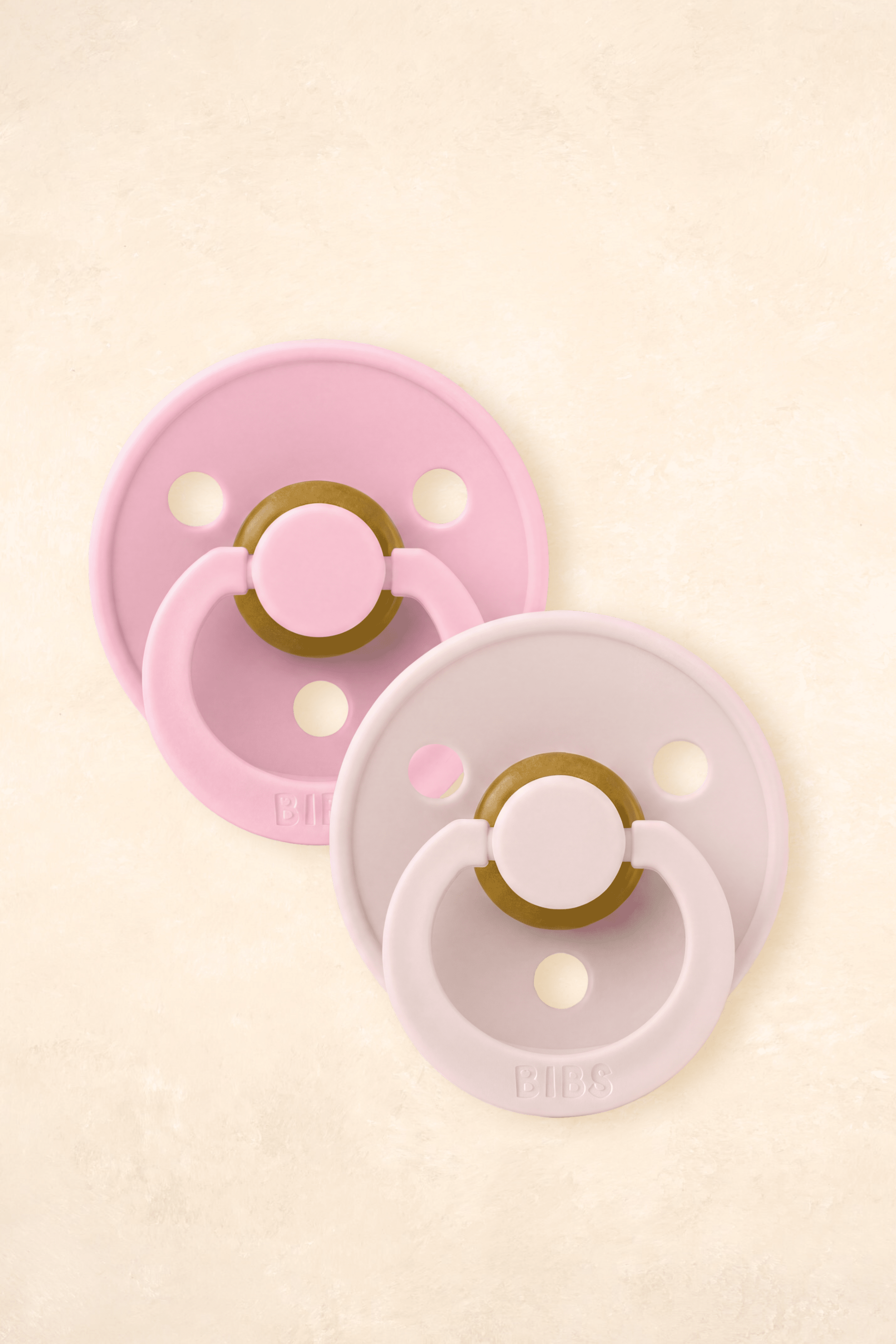 Dummies - Twin Pack Dummies + Teethers BIBS Size 1 Petal/Baby Pink 
