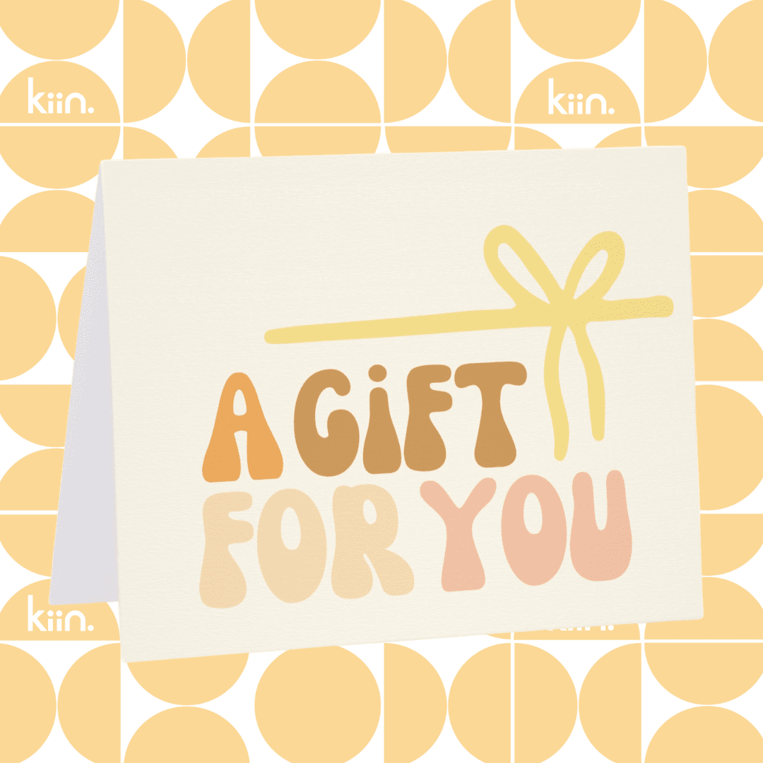 Gift Wrap and Personalised Greeting Card Gift Greeting Card Kiin ® Greeting Card - A Gift For You 