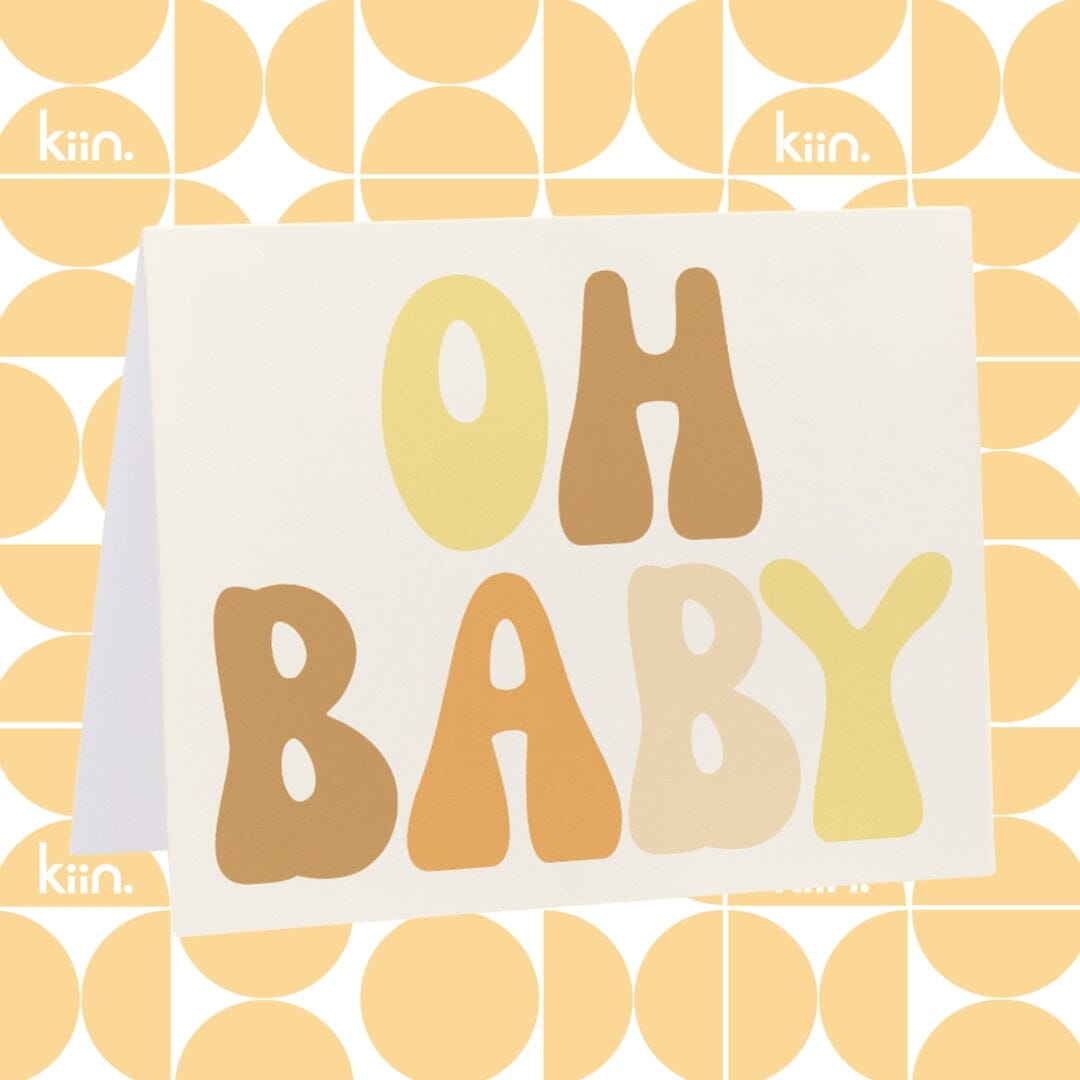 Gift Wrap and Personalised Greeting Card Gift Greeting Card Kiin ® Greeting Card - Oh Baby 