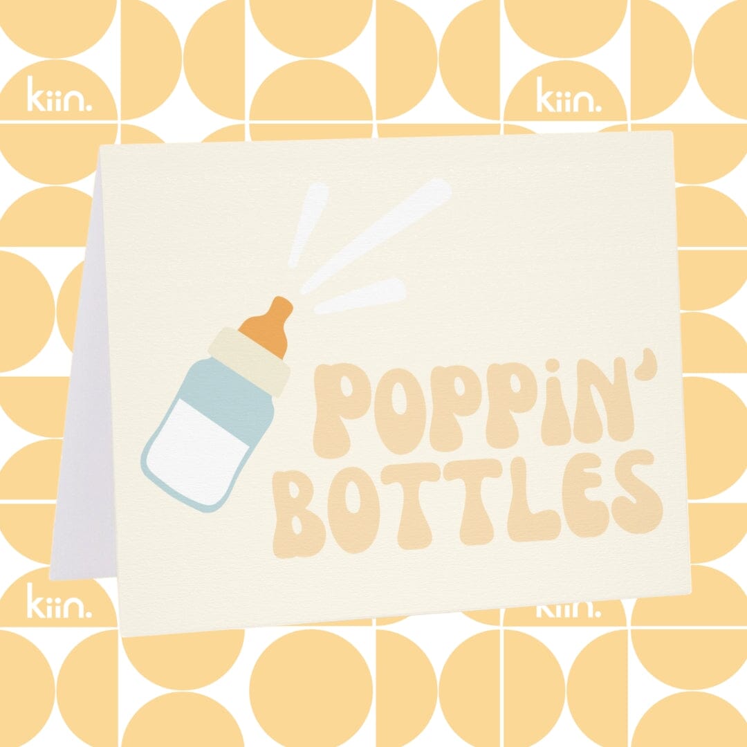 Gift Wrap and Personalised Greeting Card Gift Greeting Card Kiin ® Greeting Card - Poppin' Bottles 