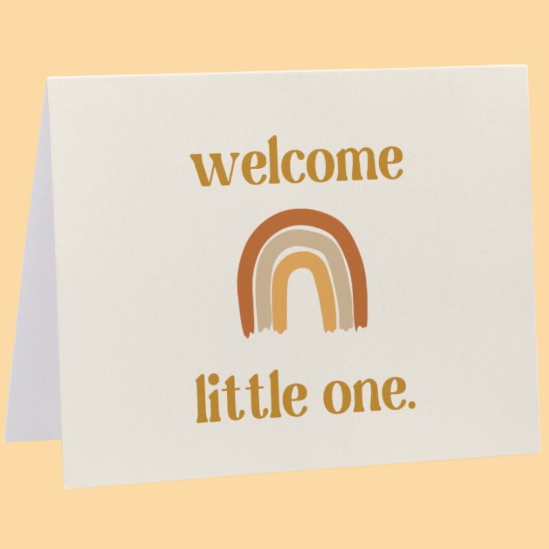 Greeting Card - Personalised Gift Greeting Card Kiin ® Greeting Card - welcome little one. 