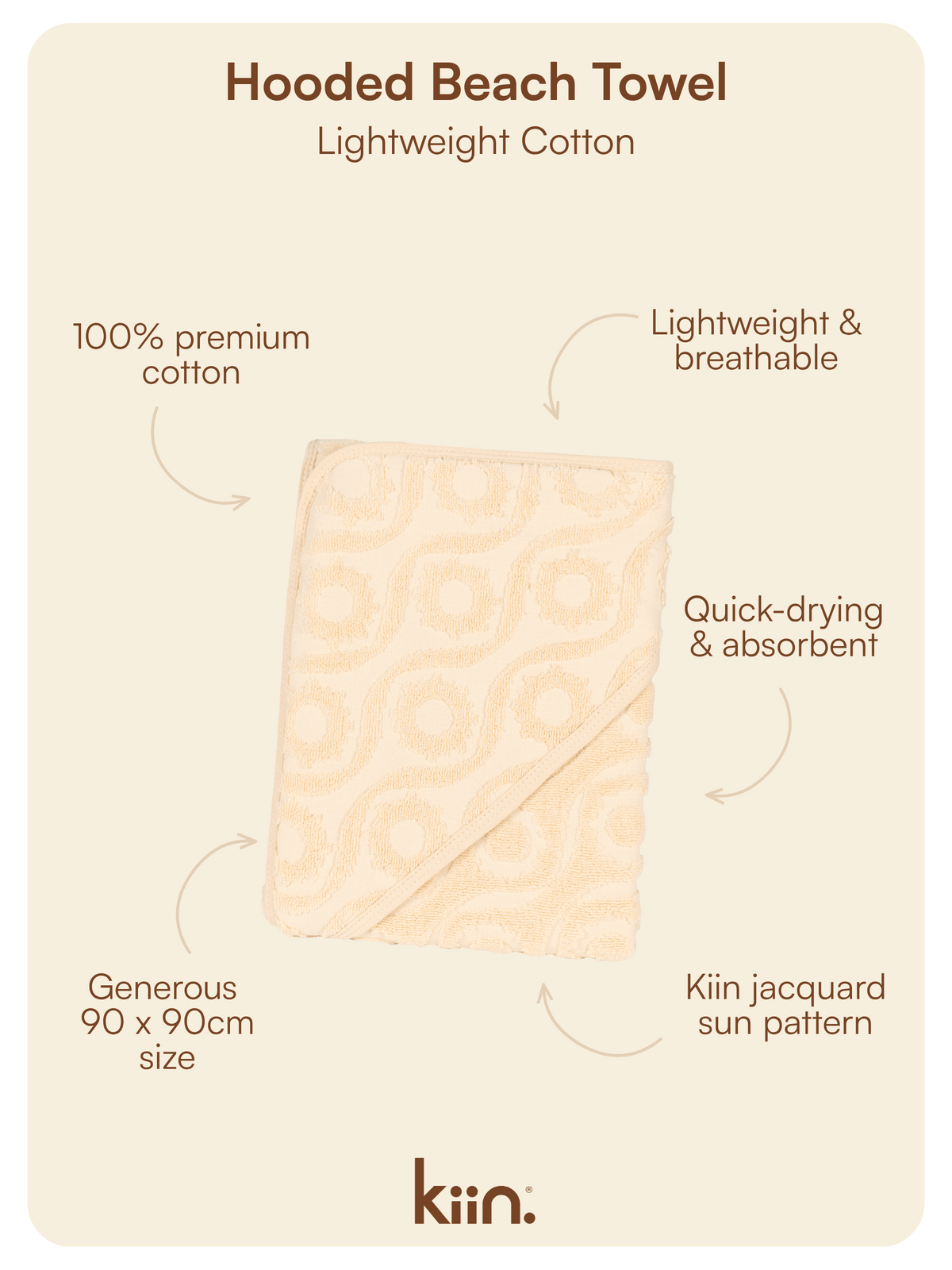 Hooded Beach Towel - Oat Kiin ® 