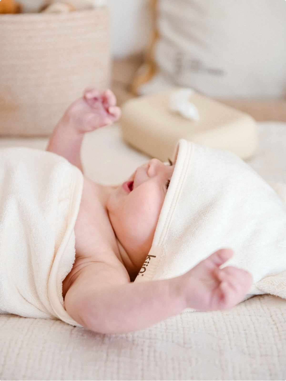 Hooded Towel - Ivory Towels + Wash Cloths Kiin ® 