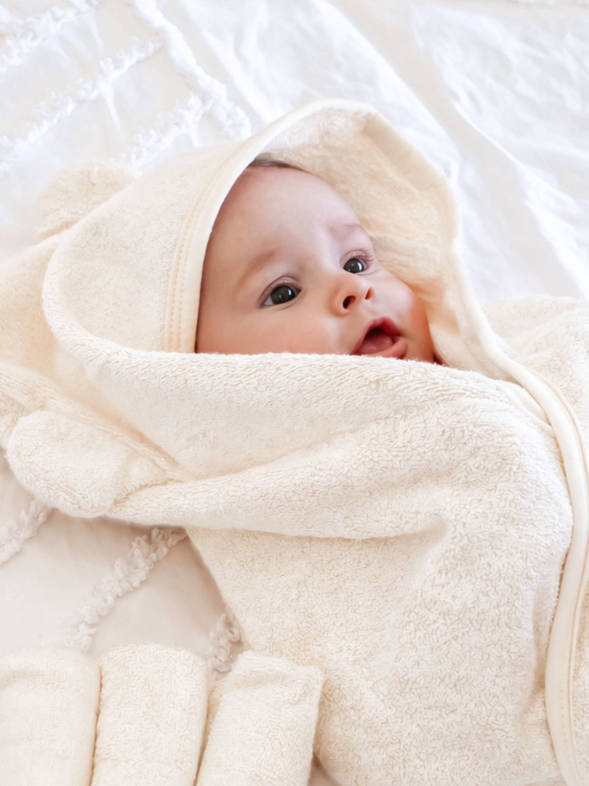 Hooded Towel - Ivory Towels + Wash Cloths Kiin ® 