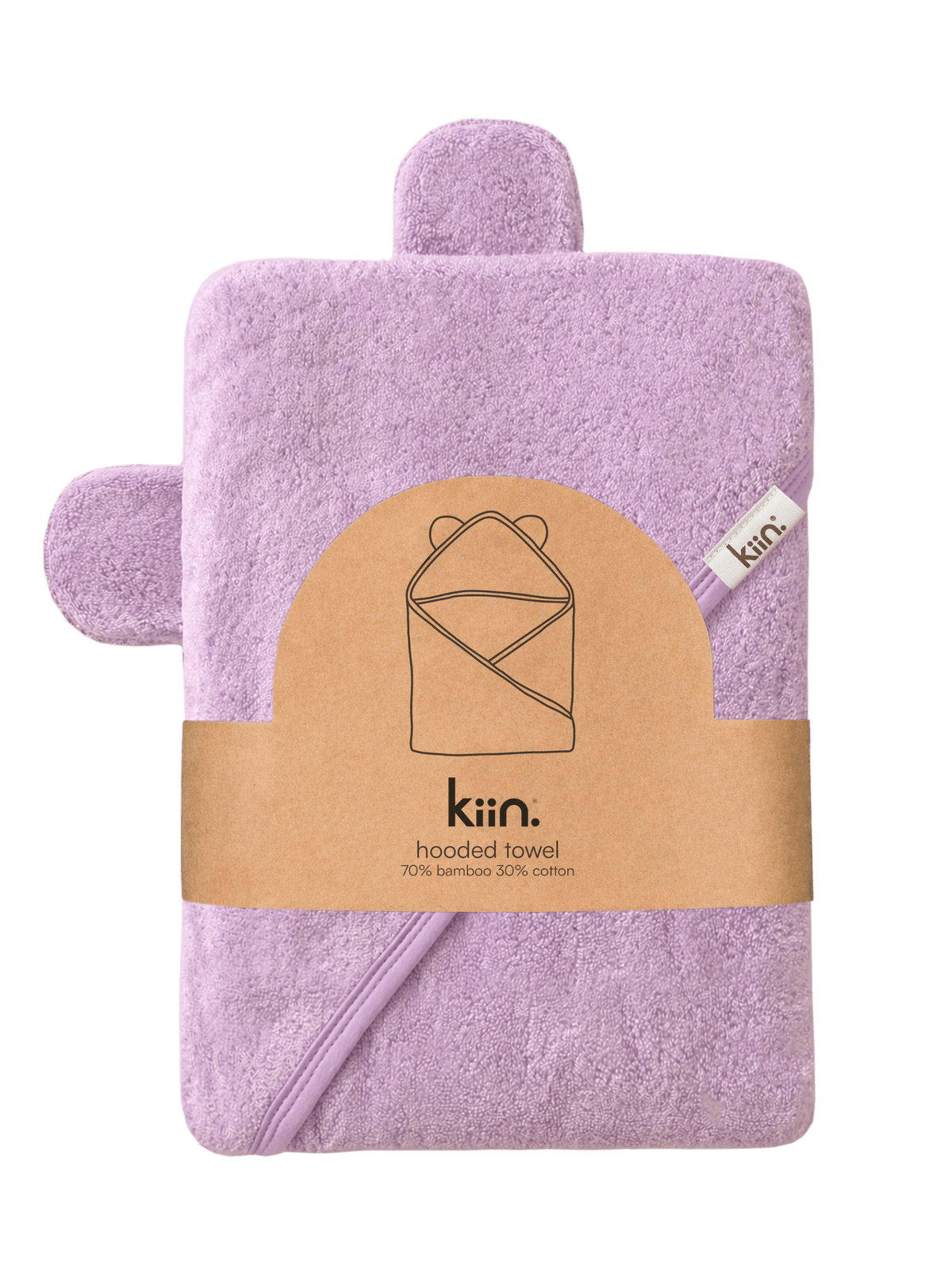 Hooded Towel - Lilac Towels + Wash Cloths Kiin ® 