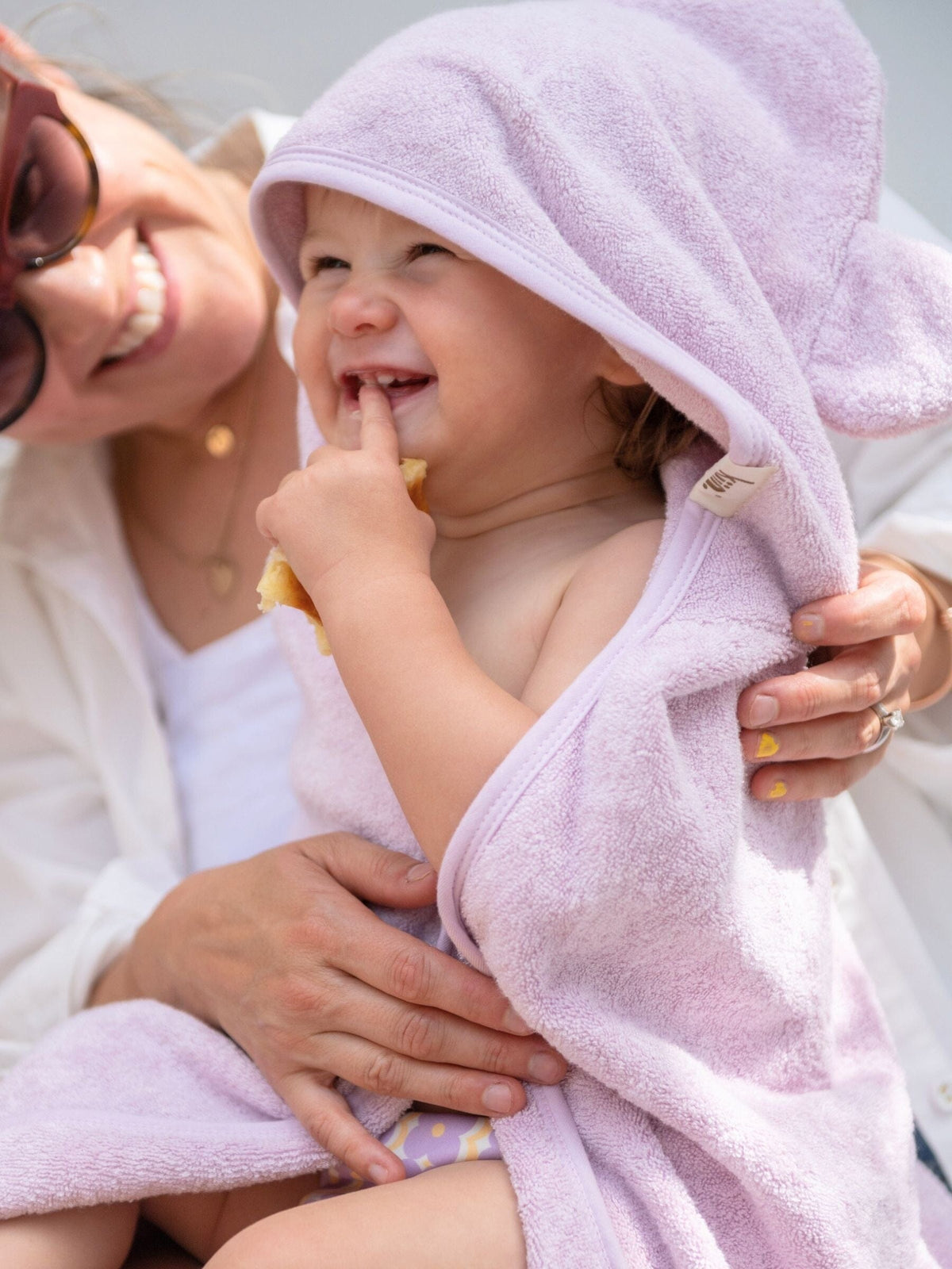 Hooded Towel - Lilac Towels + Wash Cloths Kiin ® 