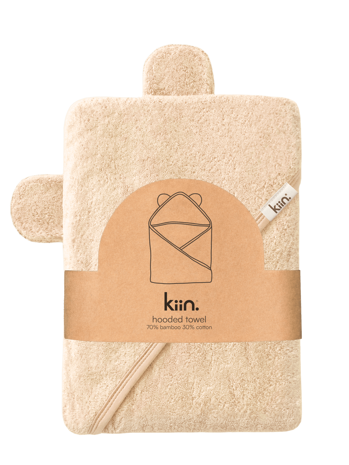 Hooded Towel - Oat Towels + Wash Cloths Kiin ® 
