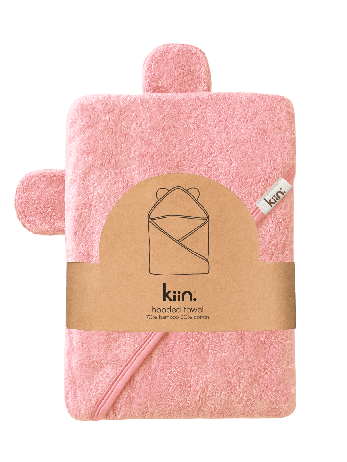 Hooded Towel - Peony Towels + Wash Cloths Kiin ® 