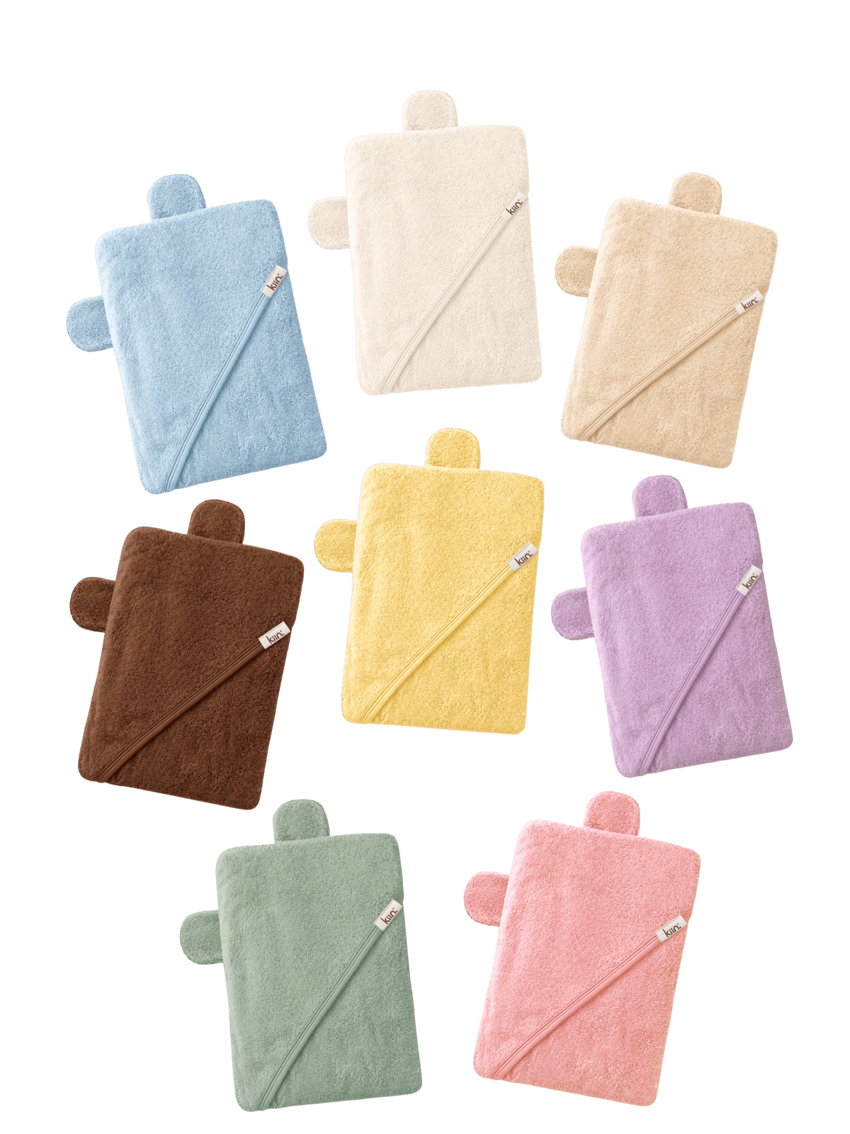 Hooded Towel - Peony Towels + Wash Cloths Kiin ® 