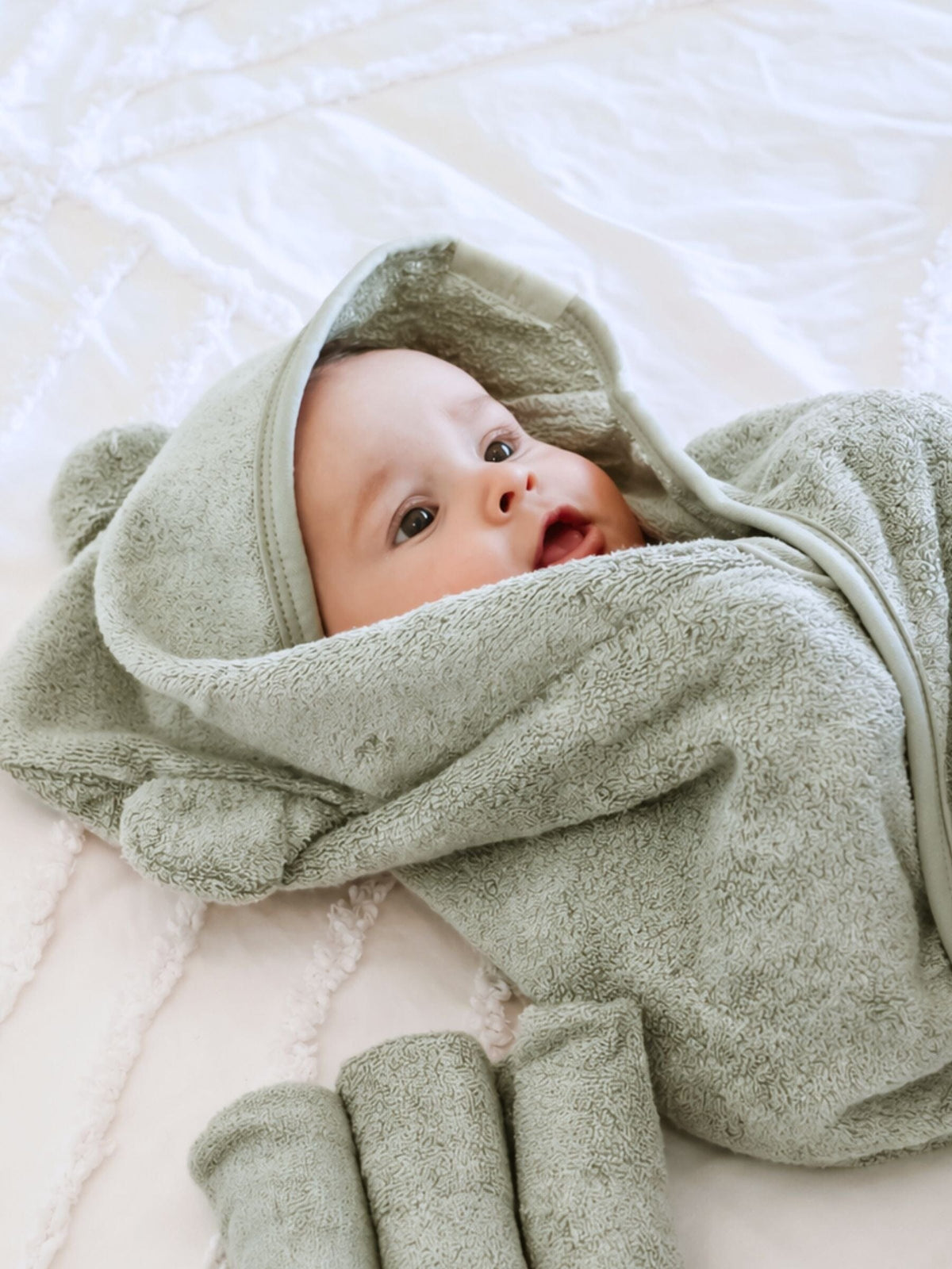 Hooded Towel - Sage Towels + Wash Cloths Kiin ® 