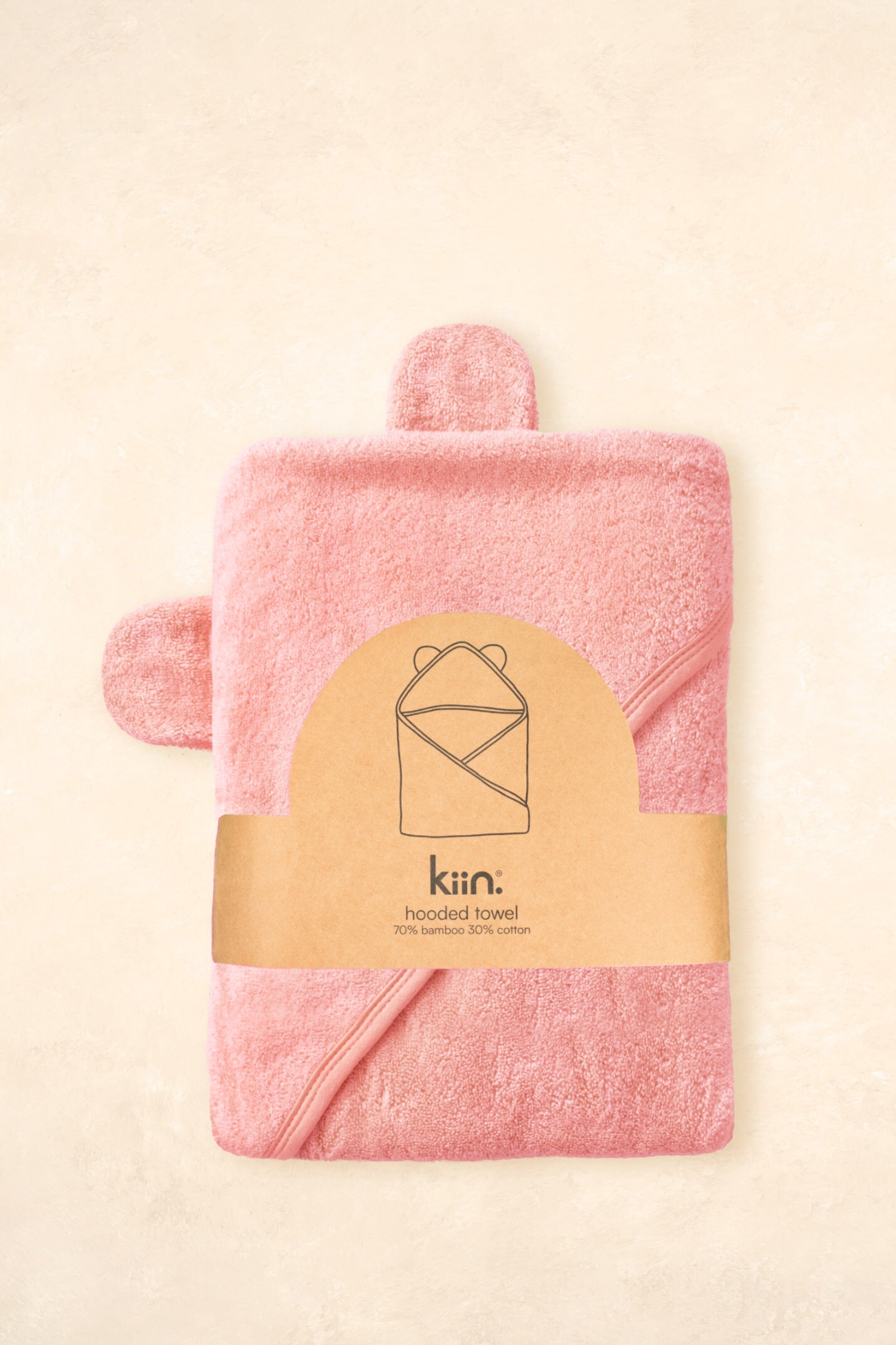 Hooded Towel Towels + Wash Cloths Kiin ® Peony 