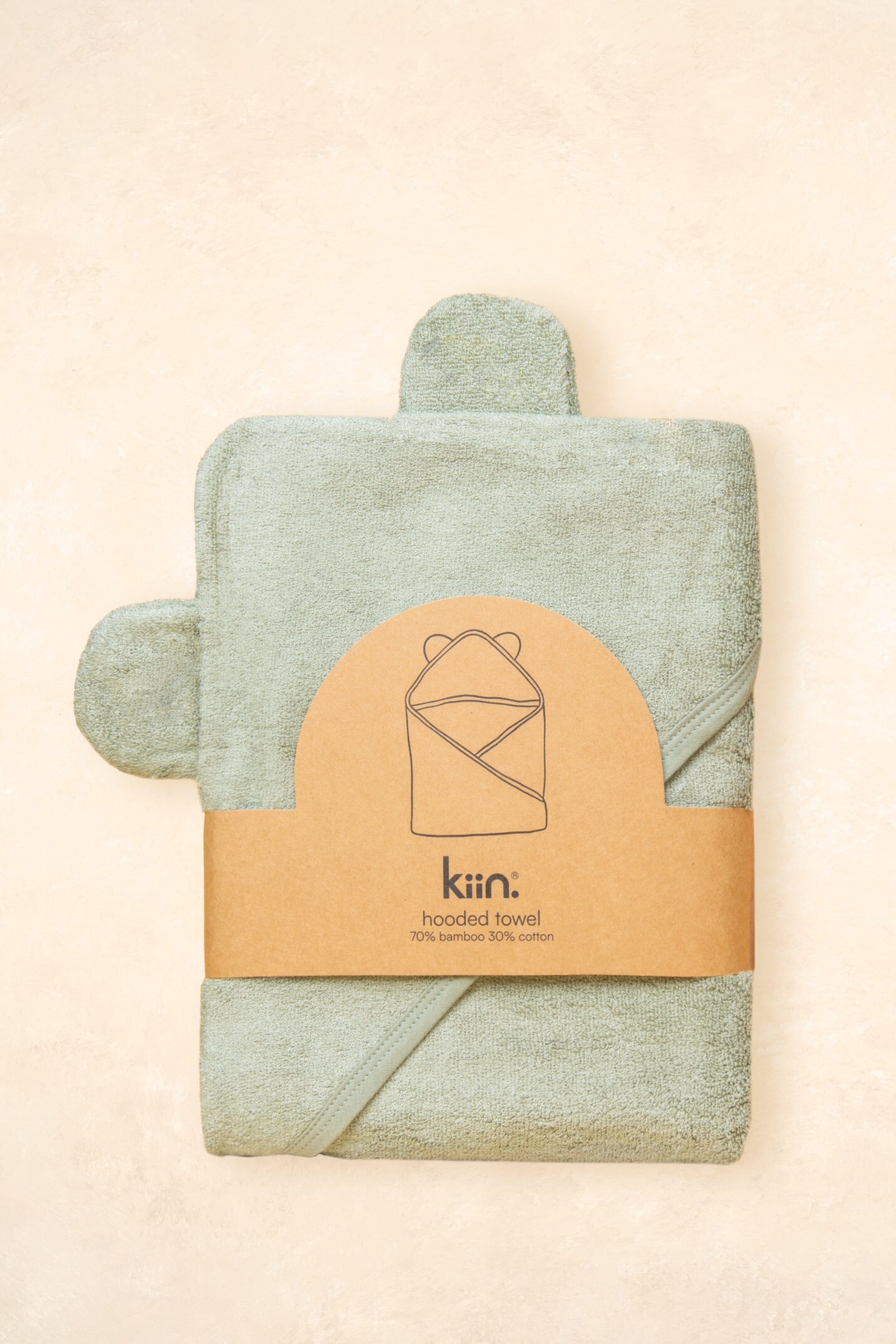 Hooded Towel Towels + Wash Cloths Kiin ® Sage 
