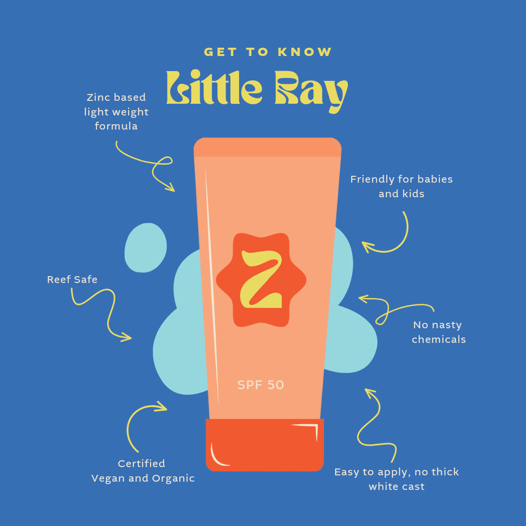Little Ray SPF50 Mineral Sunscreen Zikini Australia 