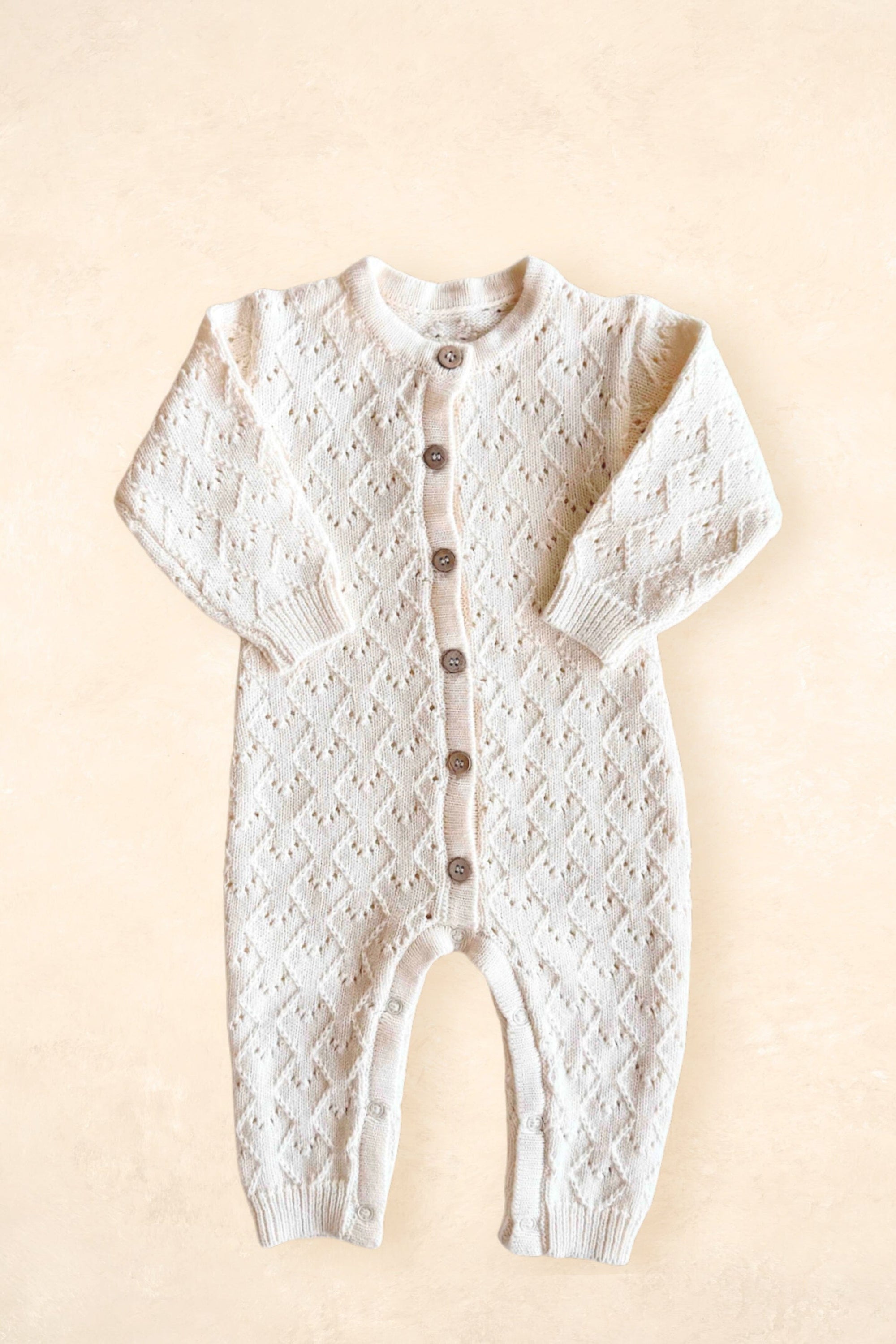 Mila Pointelle Full Romper Clothing FRECKLES the label 