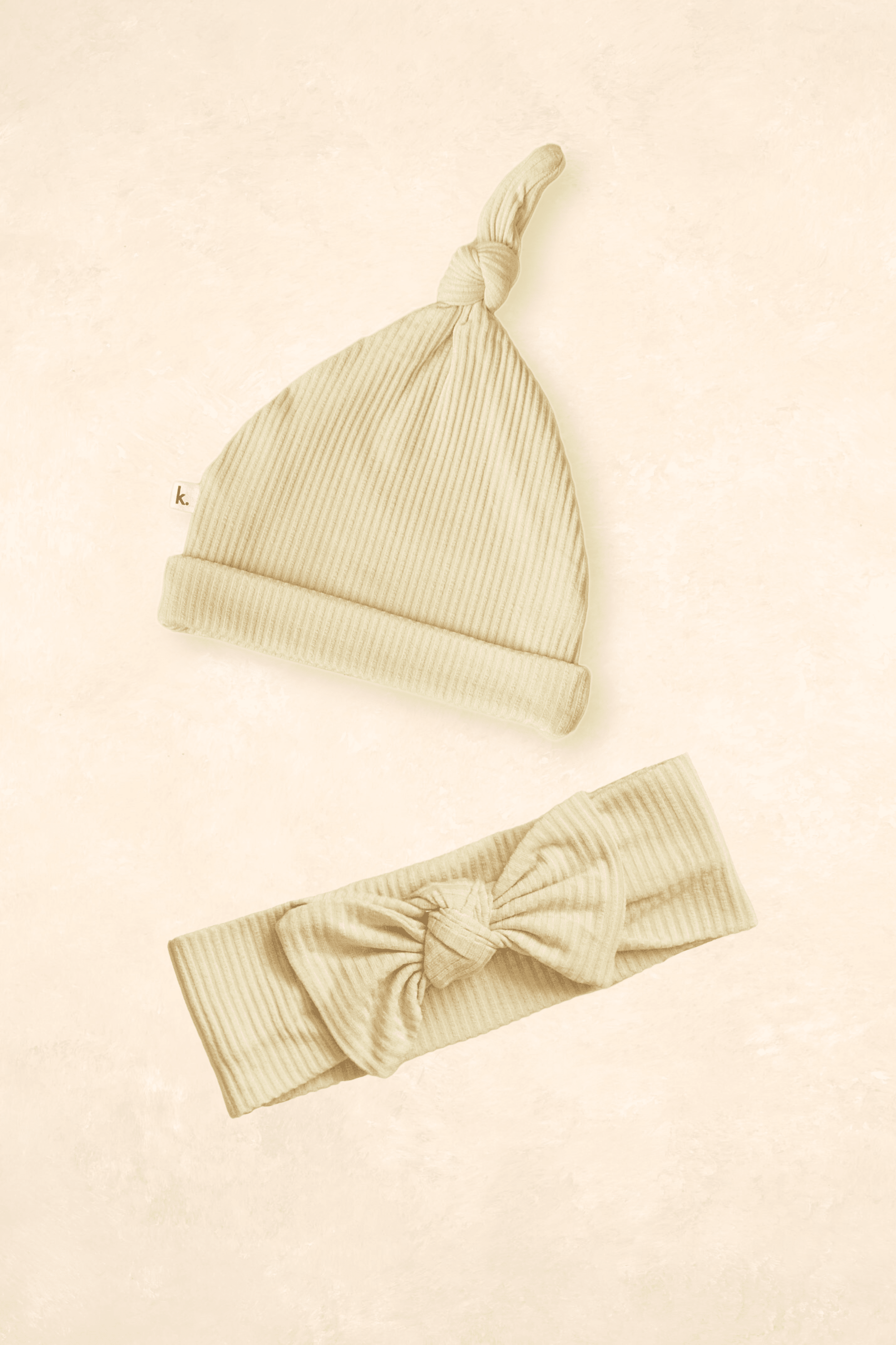 Oat Stretch Beanie & Headband free_gift Kiin ® Beanie & Bow (Ivory previous shade) 