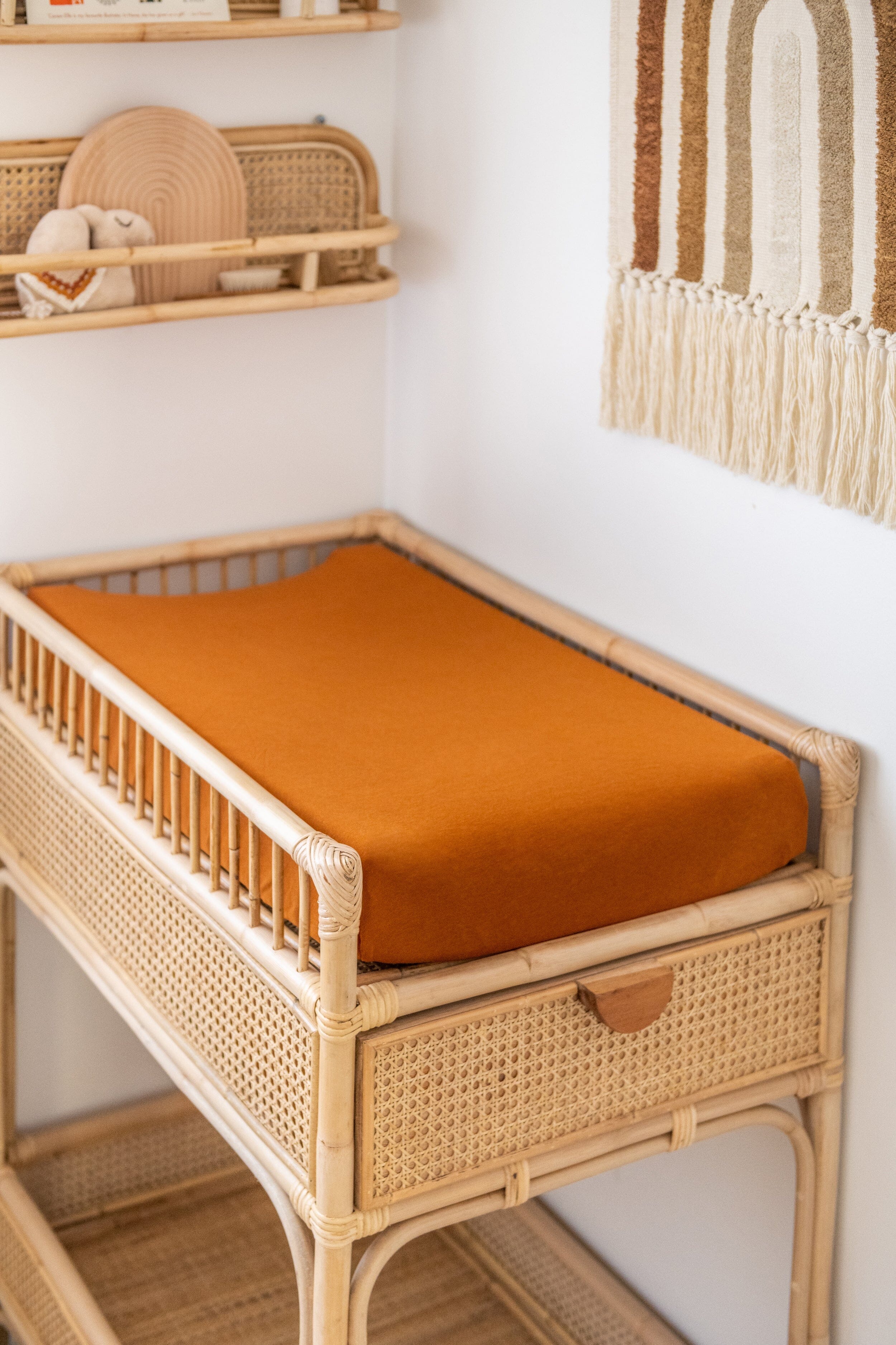 Organic Change Pad/Bassinet Sheet - OUTLET Sheets Kiin ® Rust 