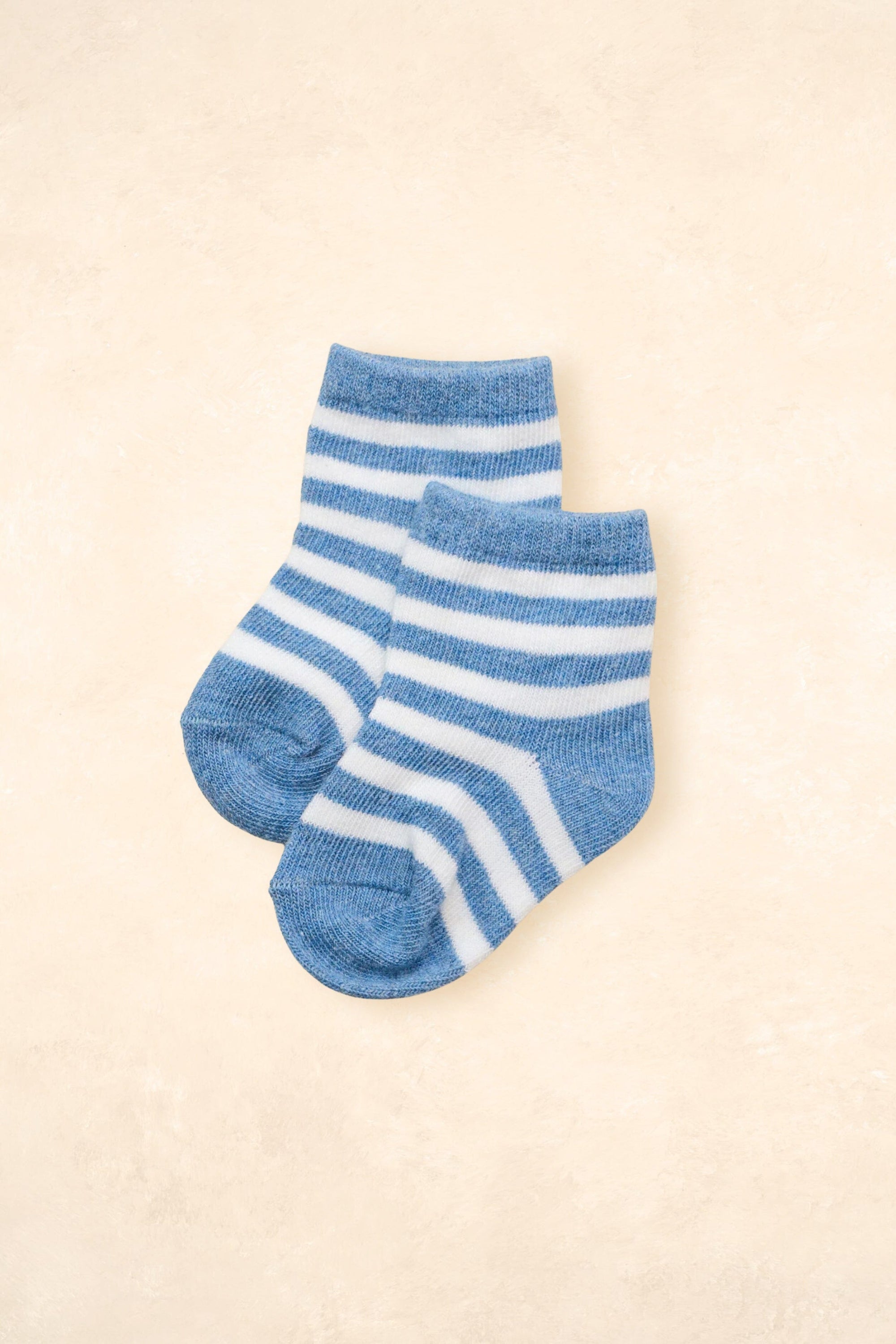 Organic Cotton Baby Socks Accessories Lūmmi In Colour Blue Stripes 