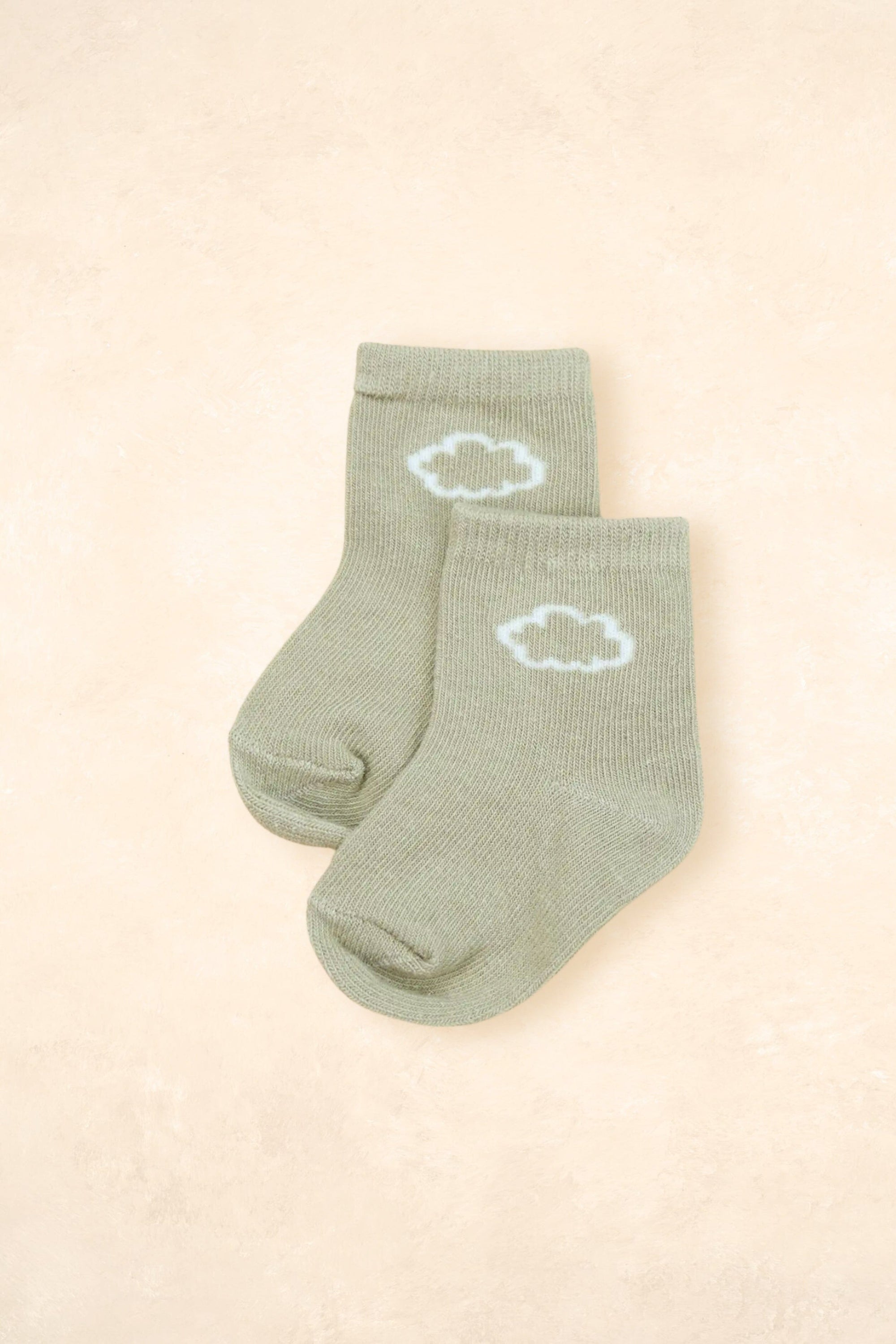 Organic Cotton Baby Socks Accessories Lūmmi In Colour Sage Green 