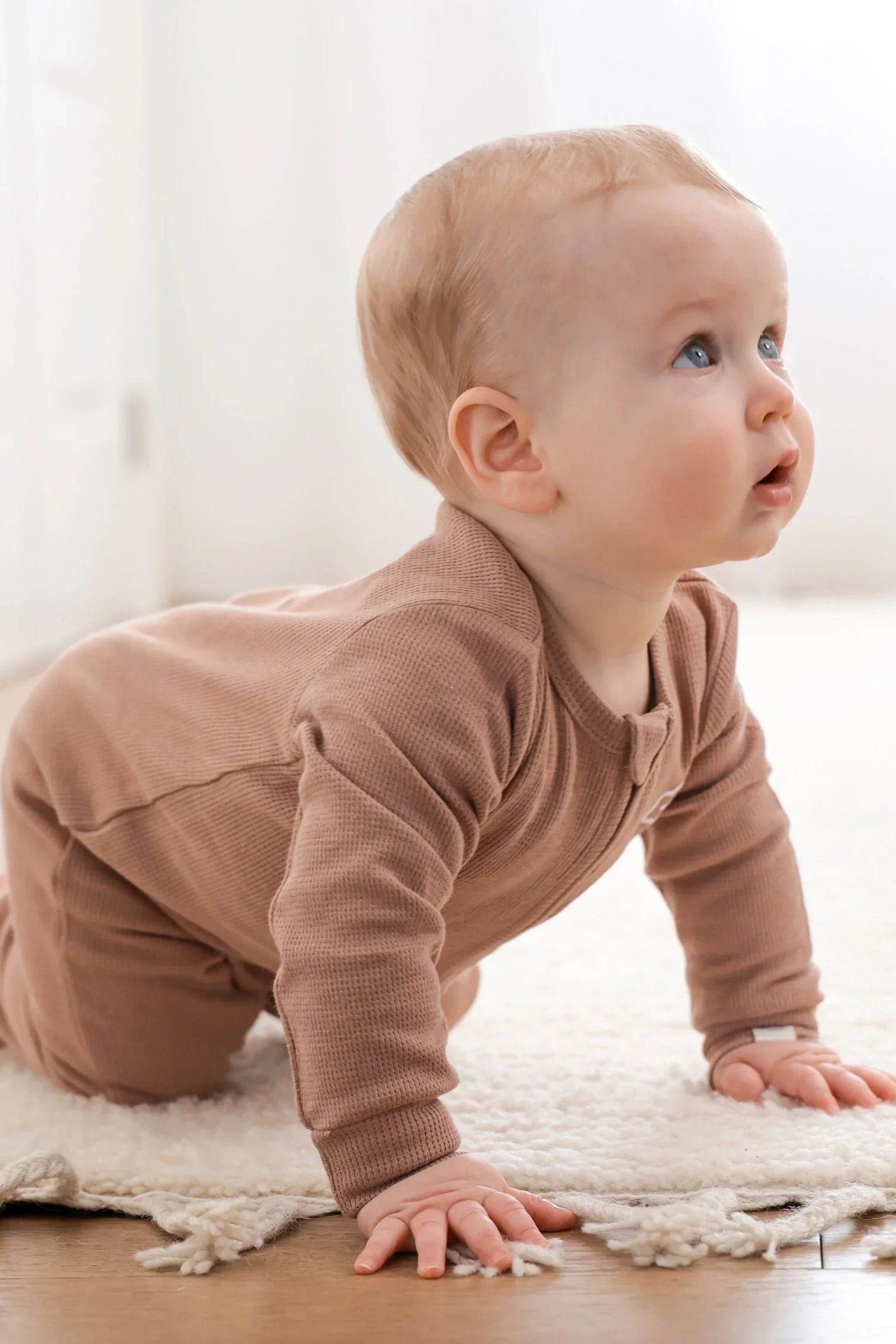 Organic Cotton Waffle Growsuit Clothing Lūmmi In Colour 