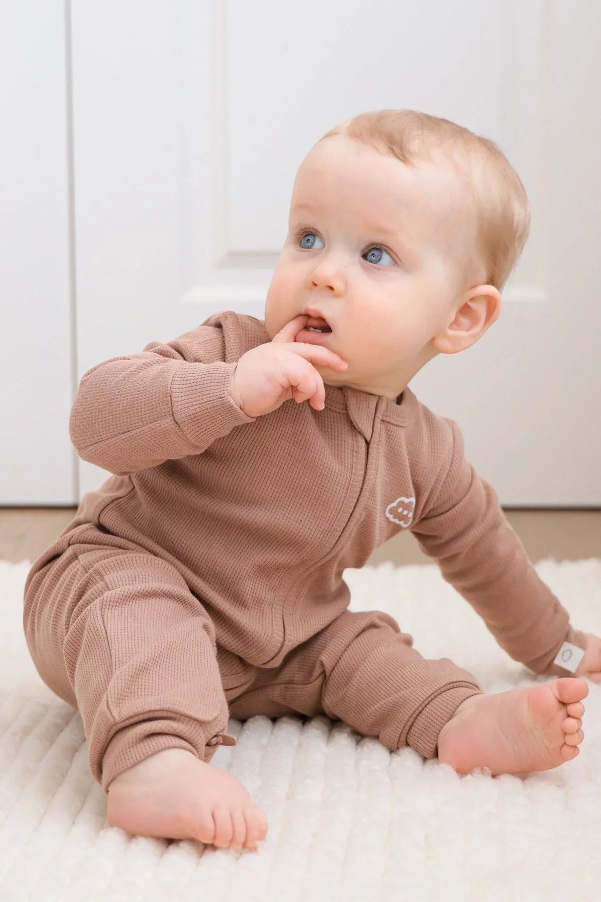 Organic Cotton Waffle Growsuit Clothing Lūmmi In Colour 