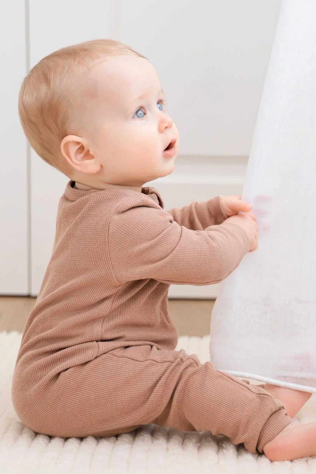 Organic Cotton Waffle Growsuit Clothing Lūmmi In Colour 