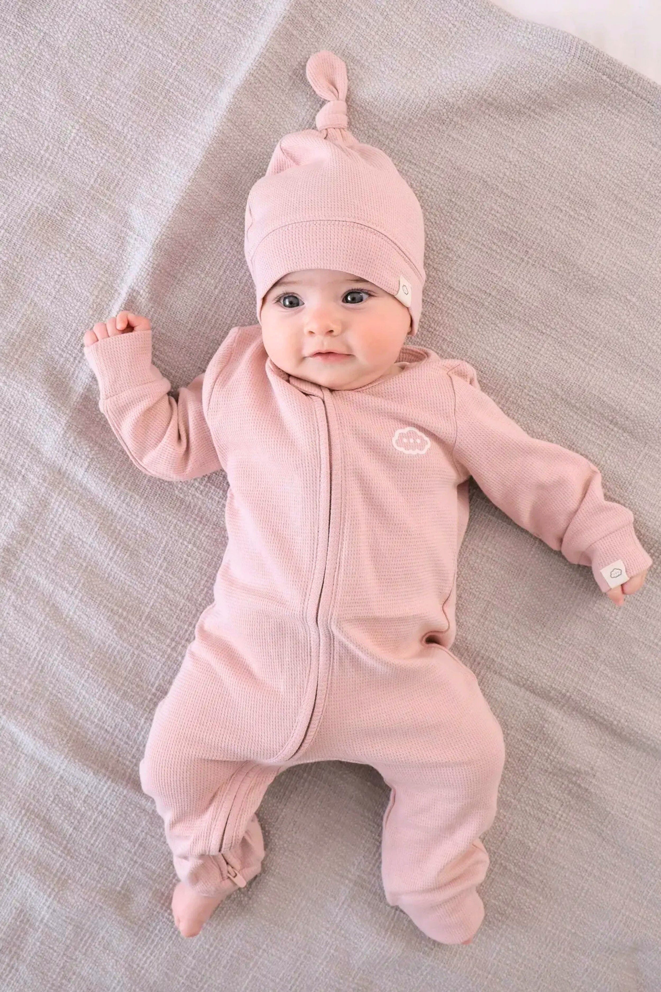 Organic Cotton Waffle Growsuit Clothing Lūmmi In Colour 