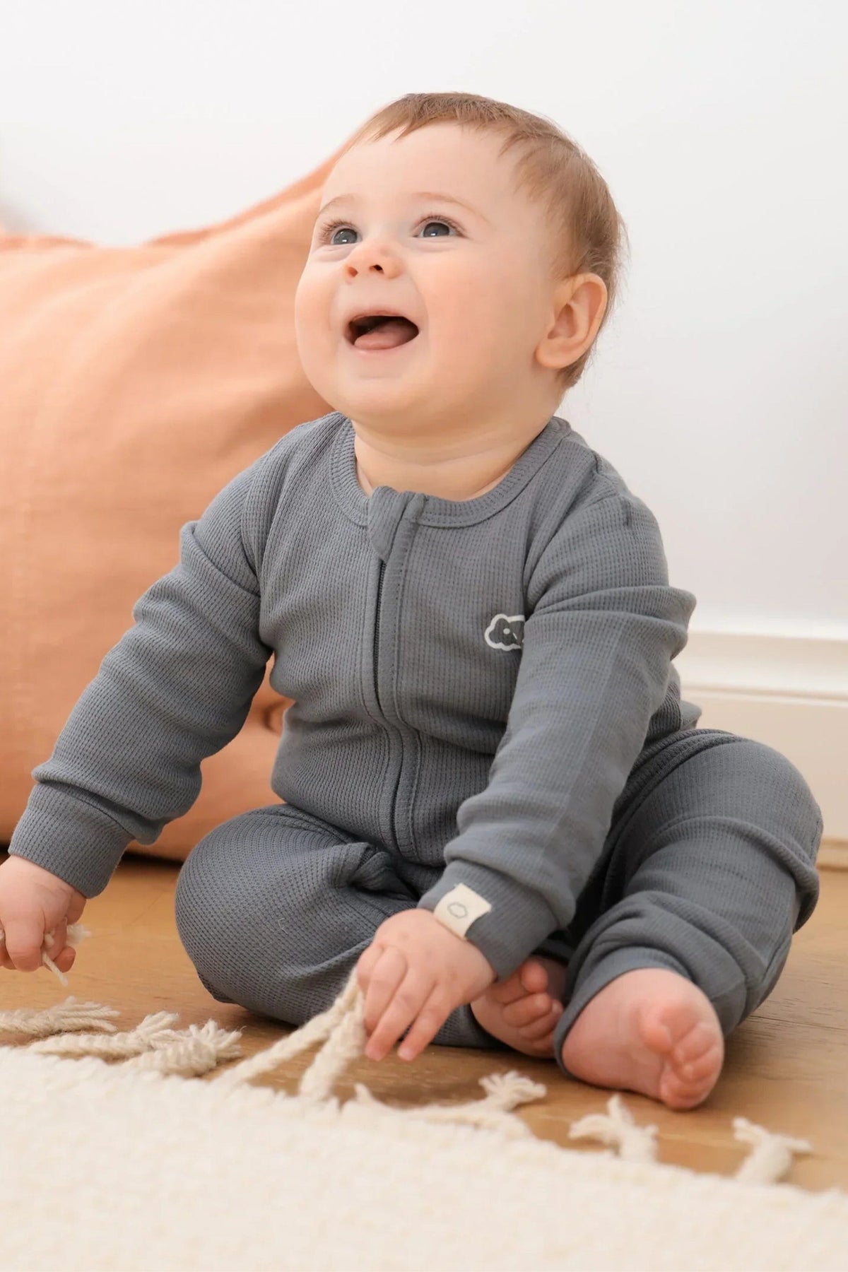 Organic Cotton Waffle Growsuit Clothing Lūmmi In Colour 