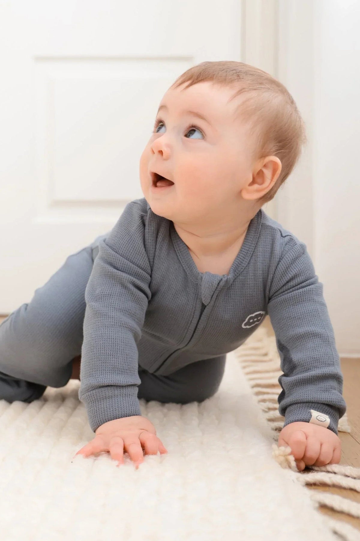 Organic Cotton Waffle Growsuit Clothing Lūmmi In Colour 