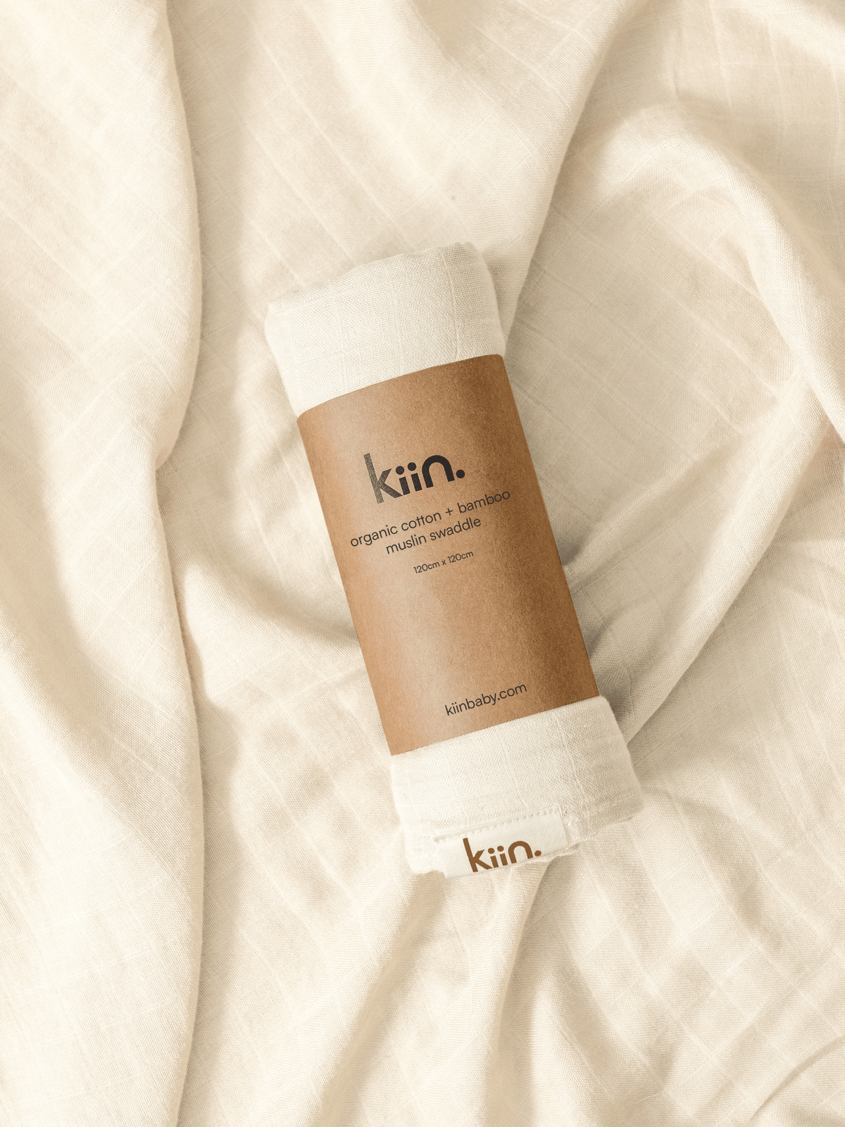 Organic Muslin Swaddle - Ivory Swaddles Kiin ® 