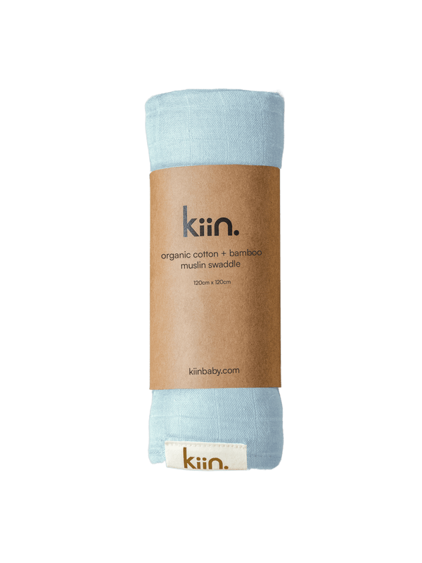 Organic Muslin Swaddle - Pastel Sky