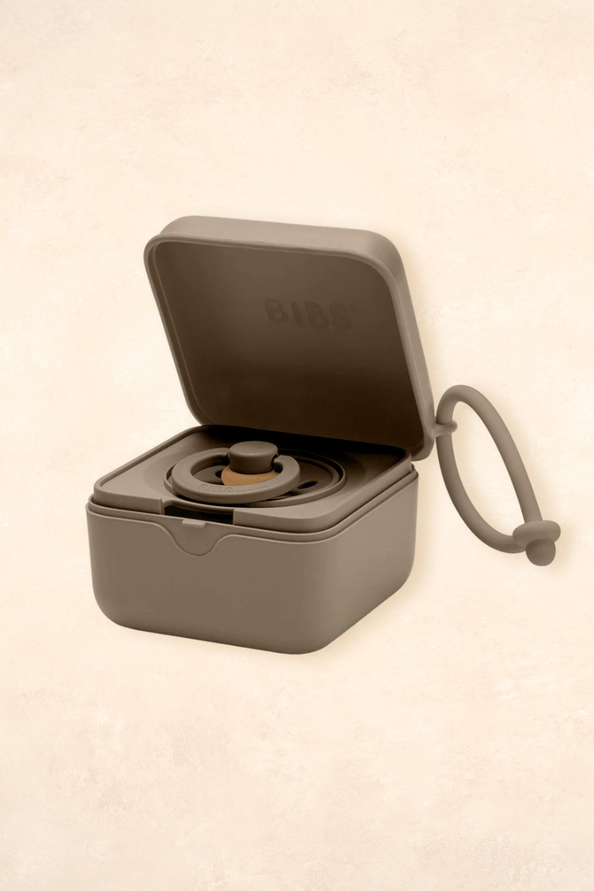 Pacifier Box - Dummy Storage Dummies + Teethers BIBS Dark Oak 