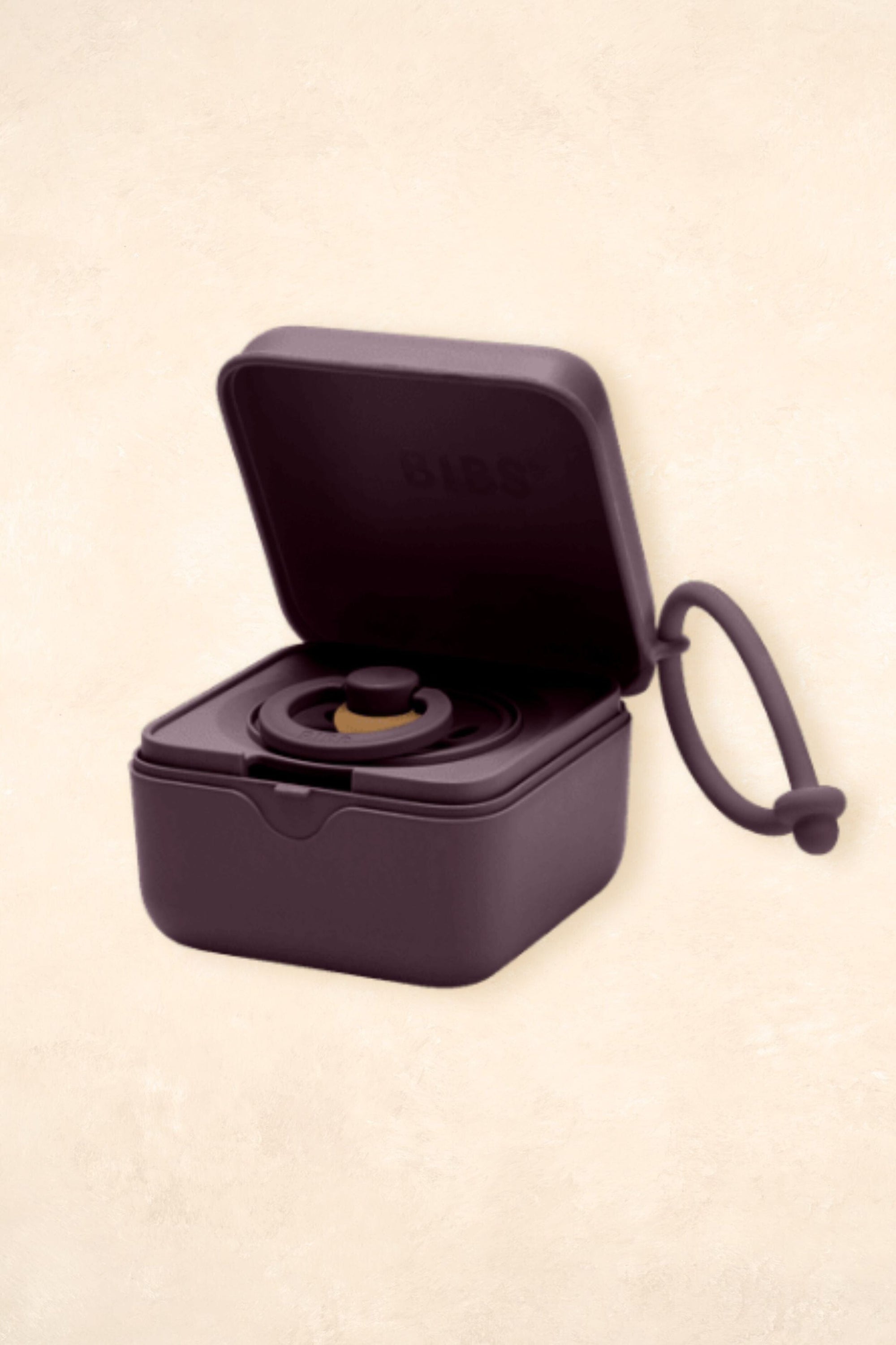 Pacifier Box - Dummy Storage Dummies + Teethers BIBS Plum 