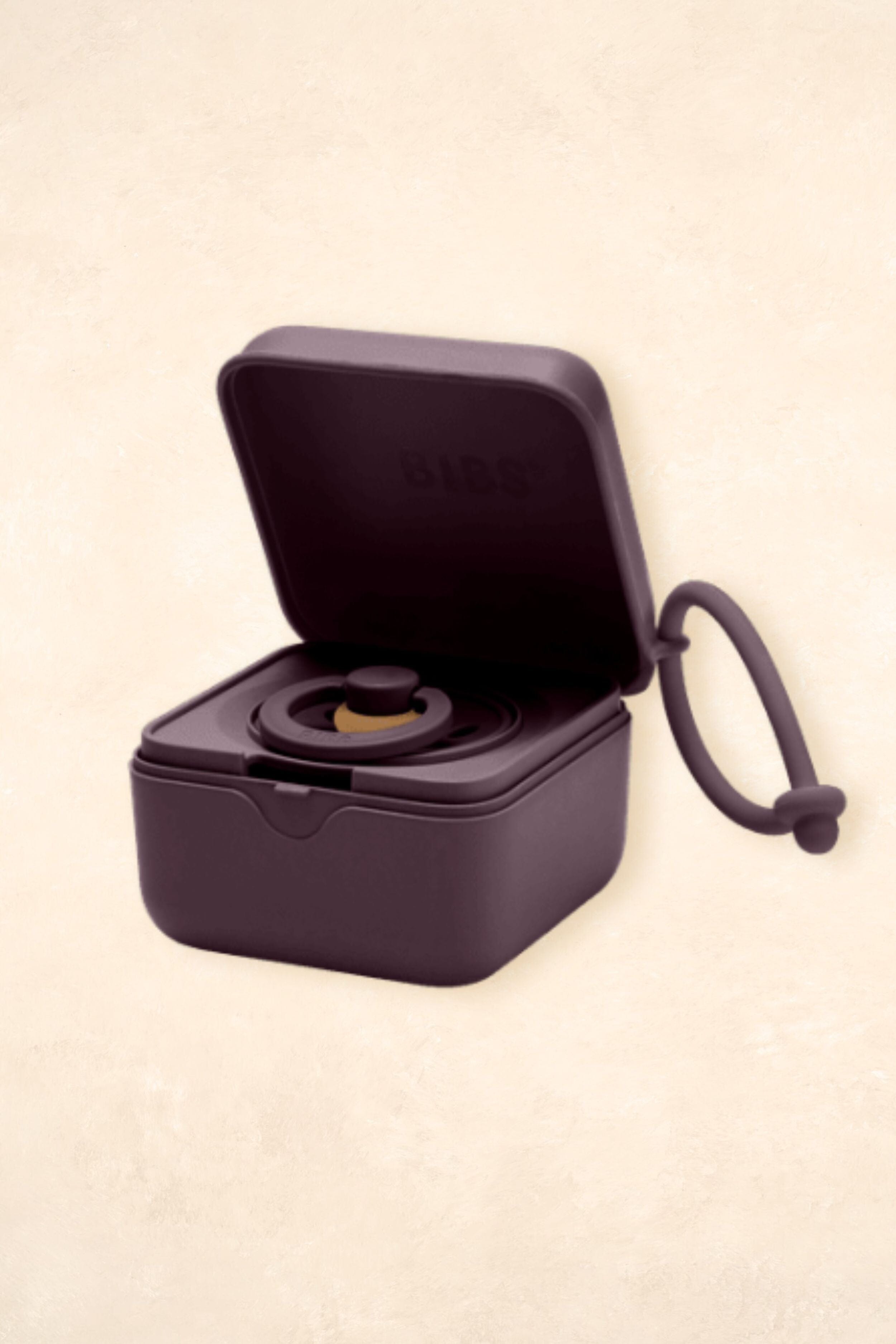 Pacifier Box - Dummy Storage Dummies + Teethers BIBS Plum 