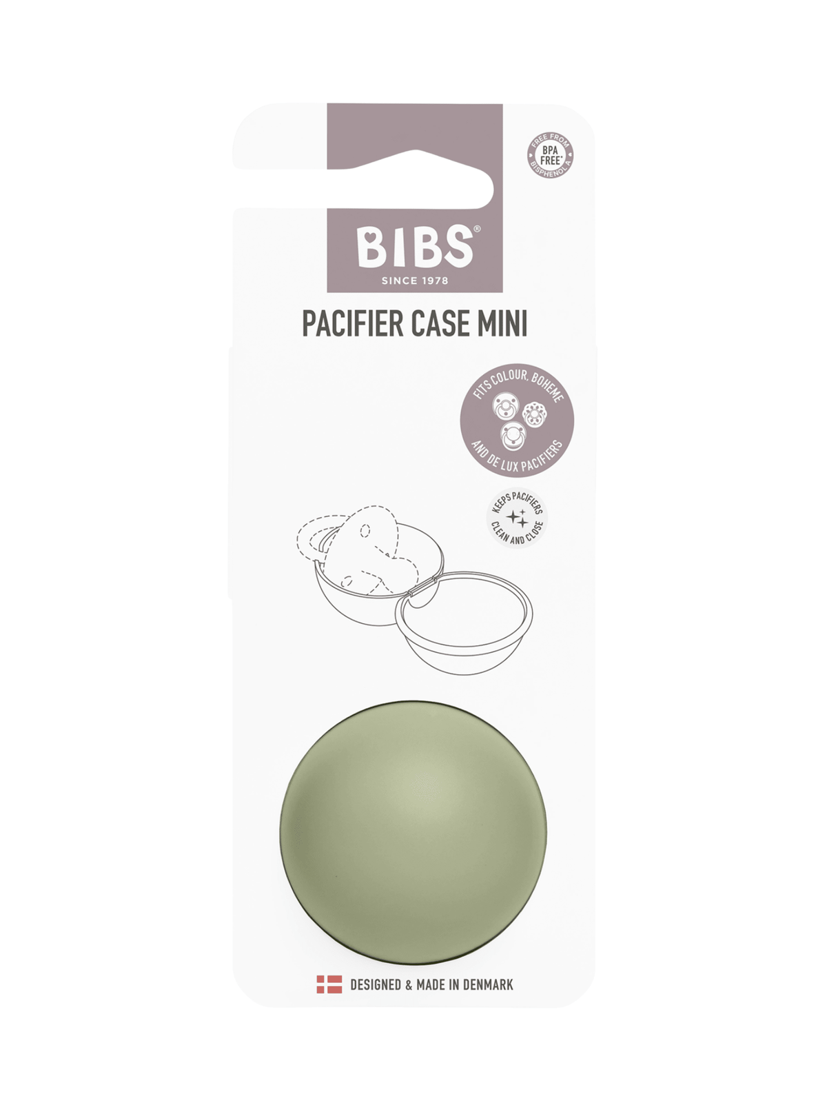 Pacifier Mini Case - Sage Dummies + Teethers BIBS 