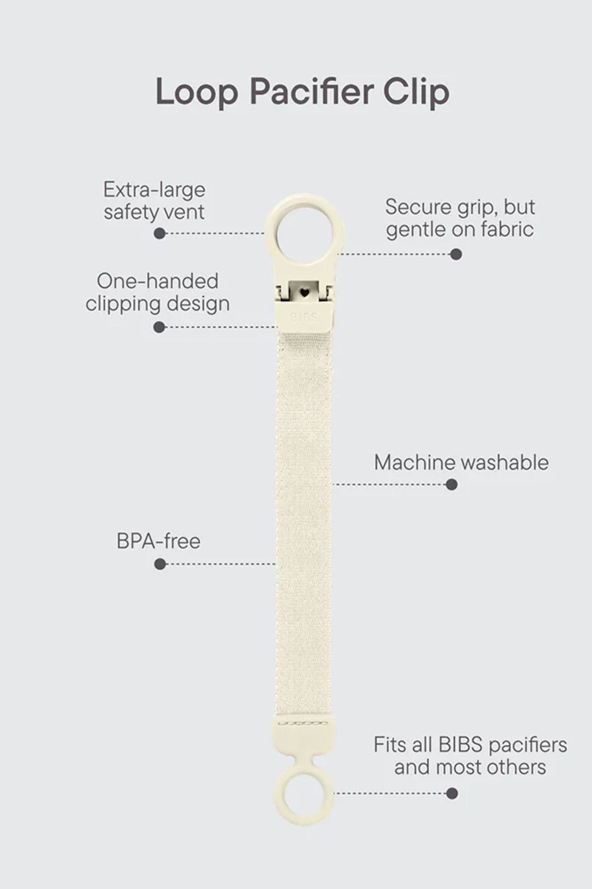 Pacifier/Dummy Clip Loop Dummies + Teethers BIBS 