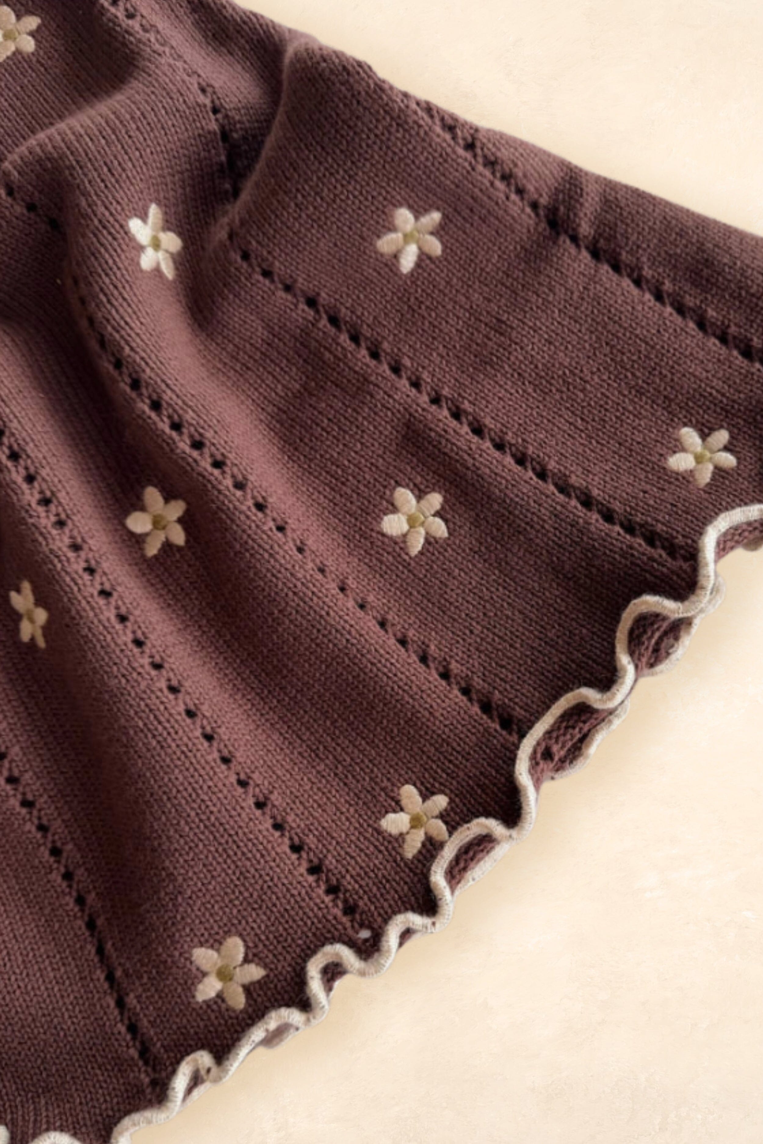 Pointelle Tie Dress - Brown Daisy Clothing FRECKLES the label 