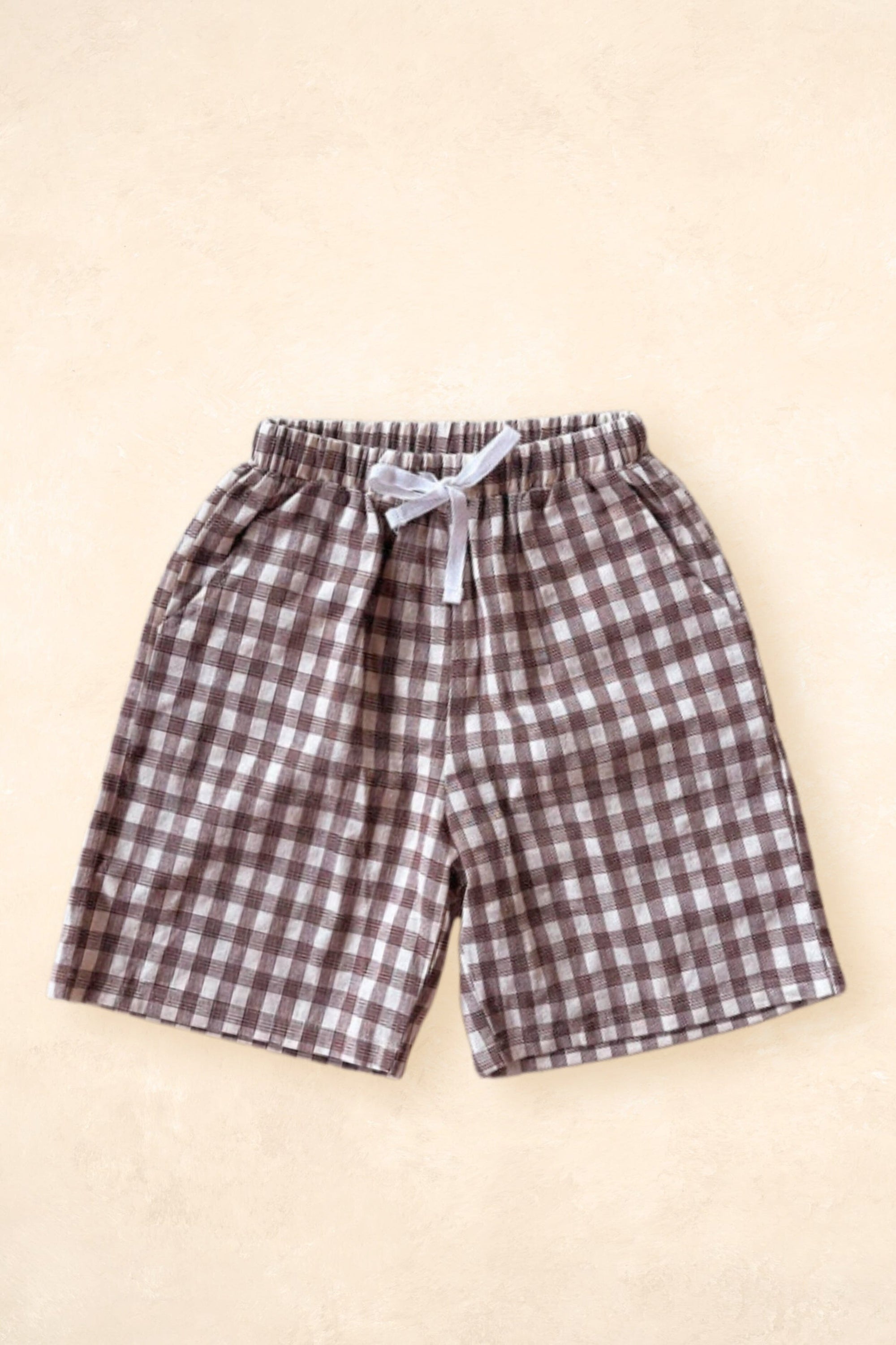 Pop's Bermuda Shorts - Brown Tartan Clothing FRECKLES the label 