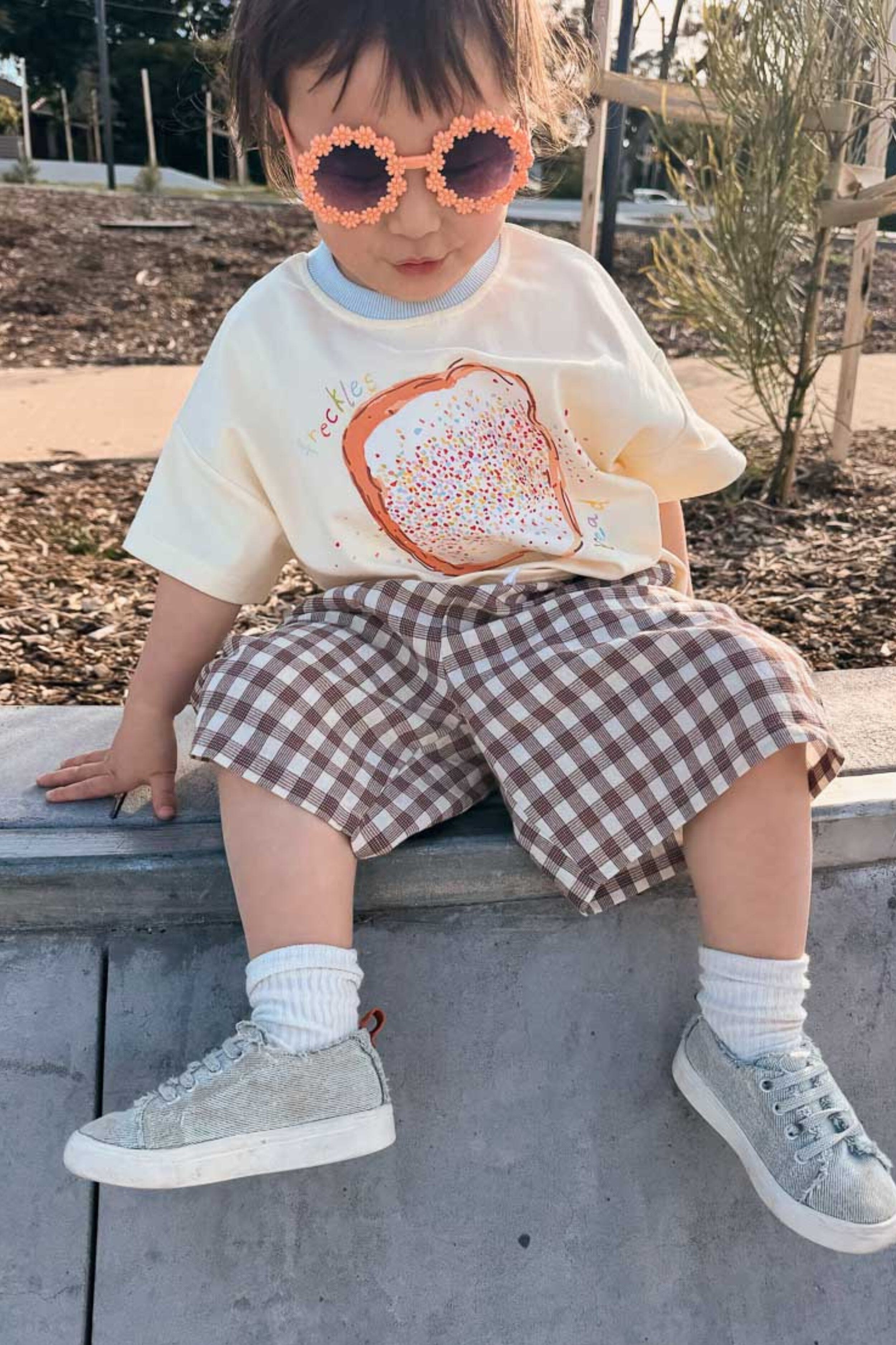 Pop's Bermuda Shorts - Brown Tartan Clothing FRECKLES the label 