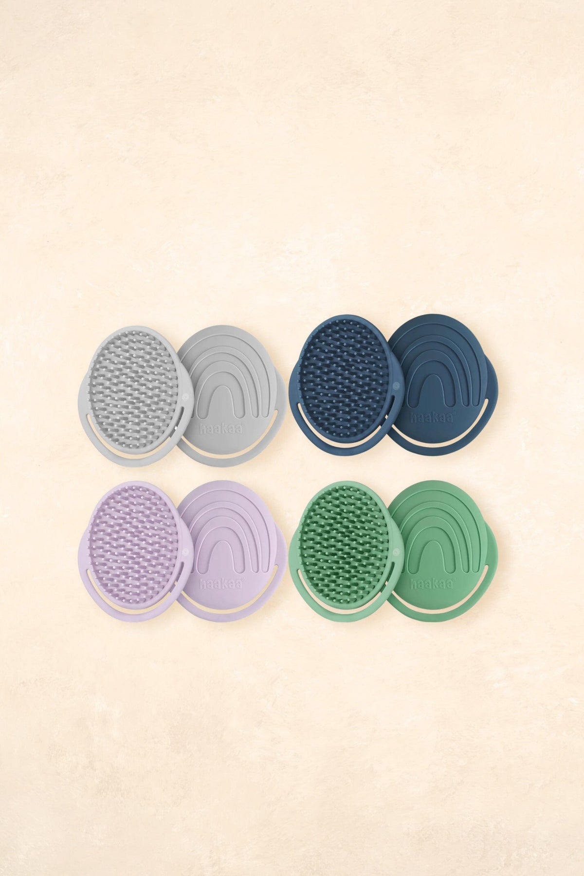 Rainbow Silicone Shampoo Brush Bath Time Accessories Haaka 