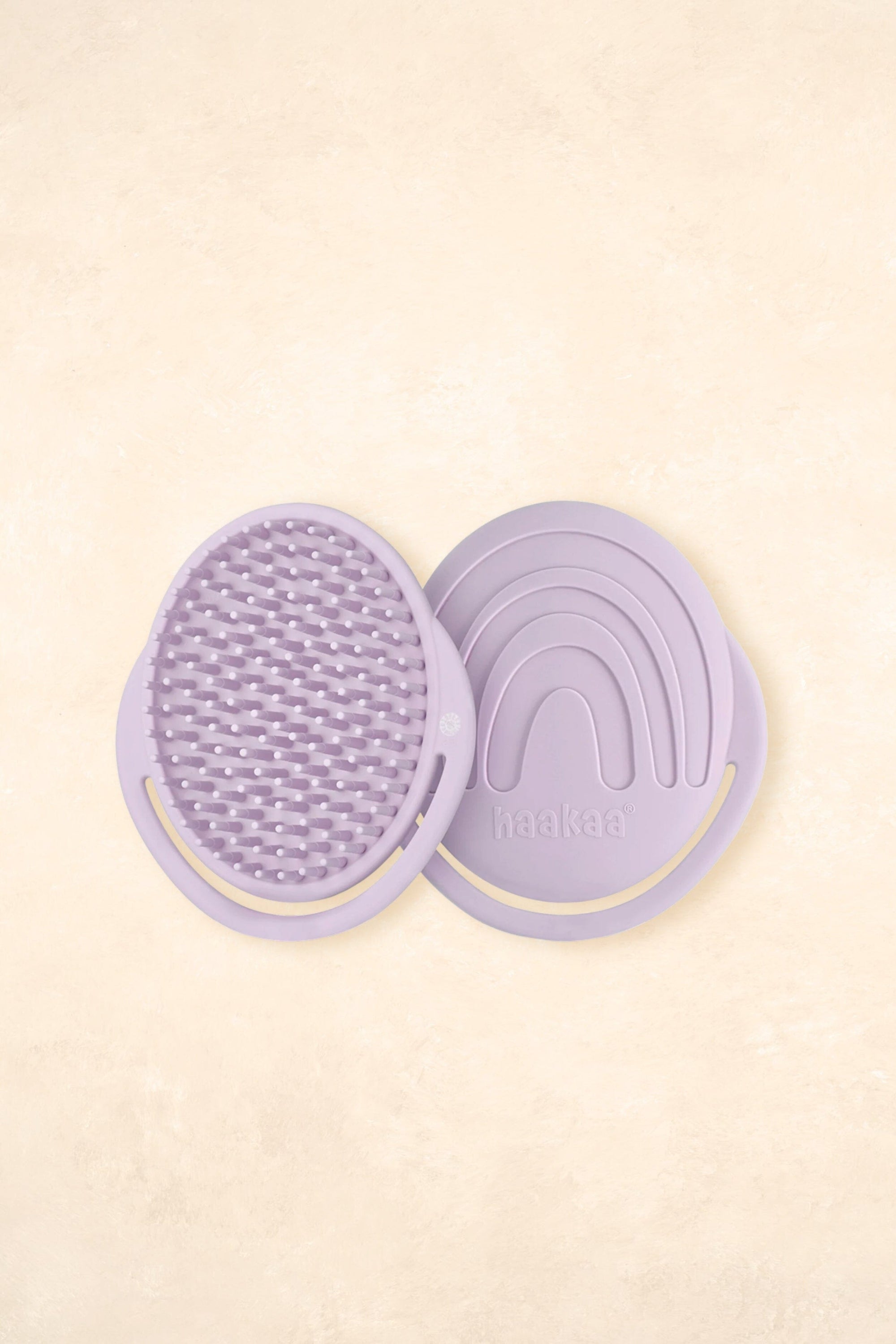 Rainbow Silicone Shampoo Brush Bath Time Accessories Haaka Lavender 