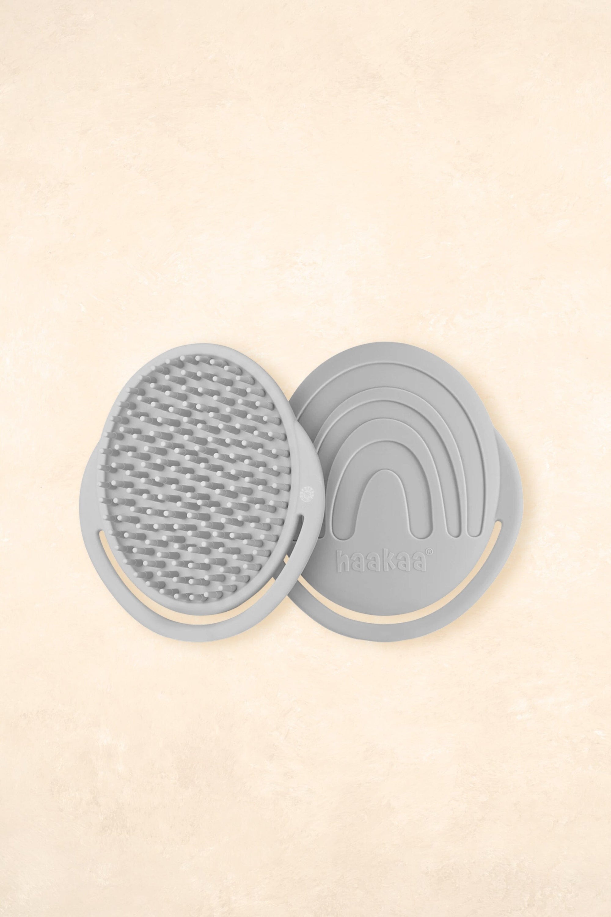 Rainbow Silicone Shampoo Brush Bath Time Accessories Haaka Slate Grey 