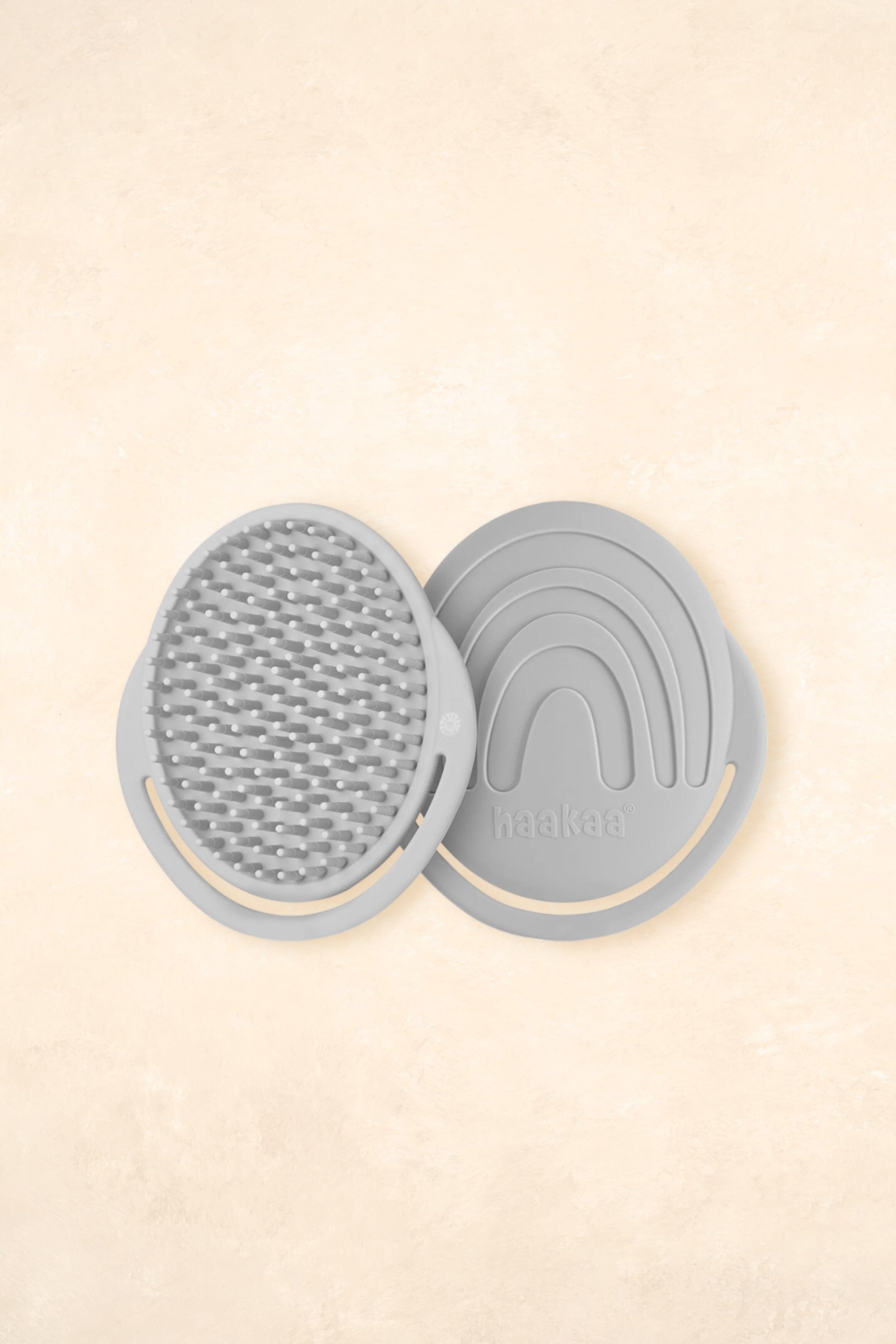 Rainbow Silicone Shampoo Brush Bath Time Accessories Haaka Slate Grey 