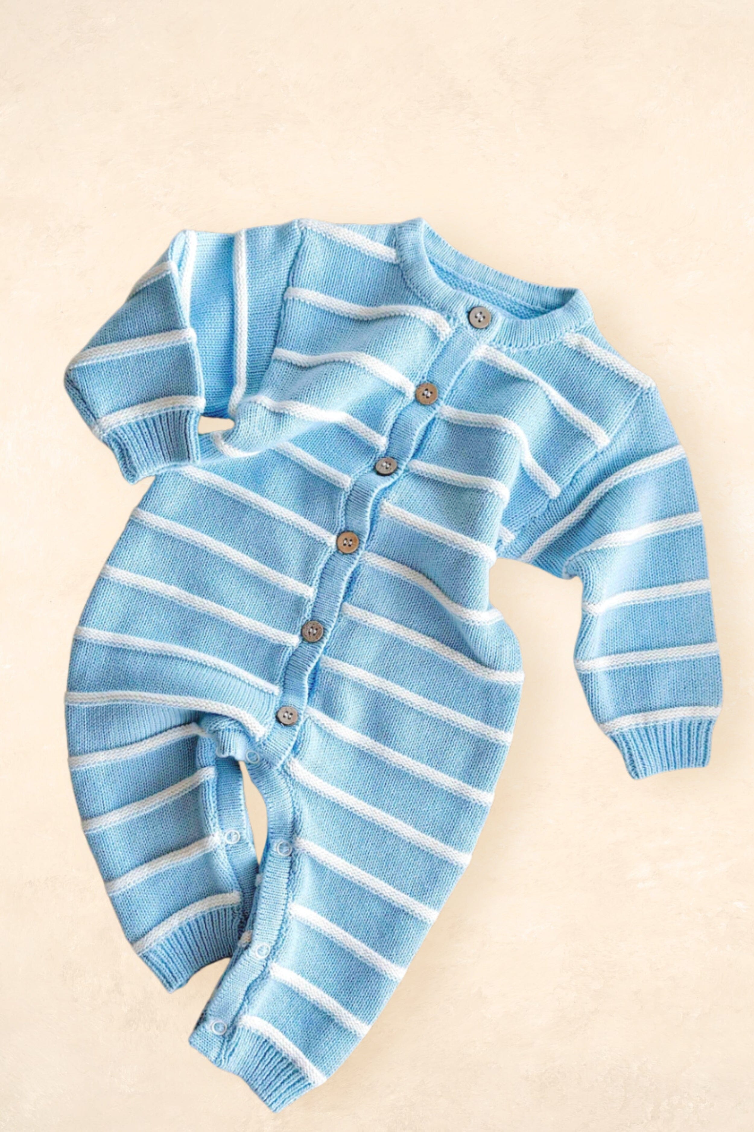 Raised Stripe Full Romper Clothing FRECKLES the label 