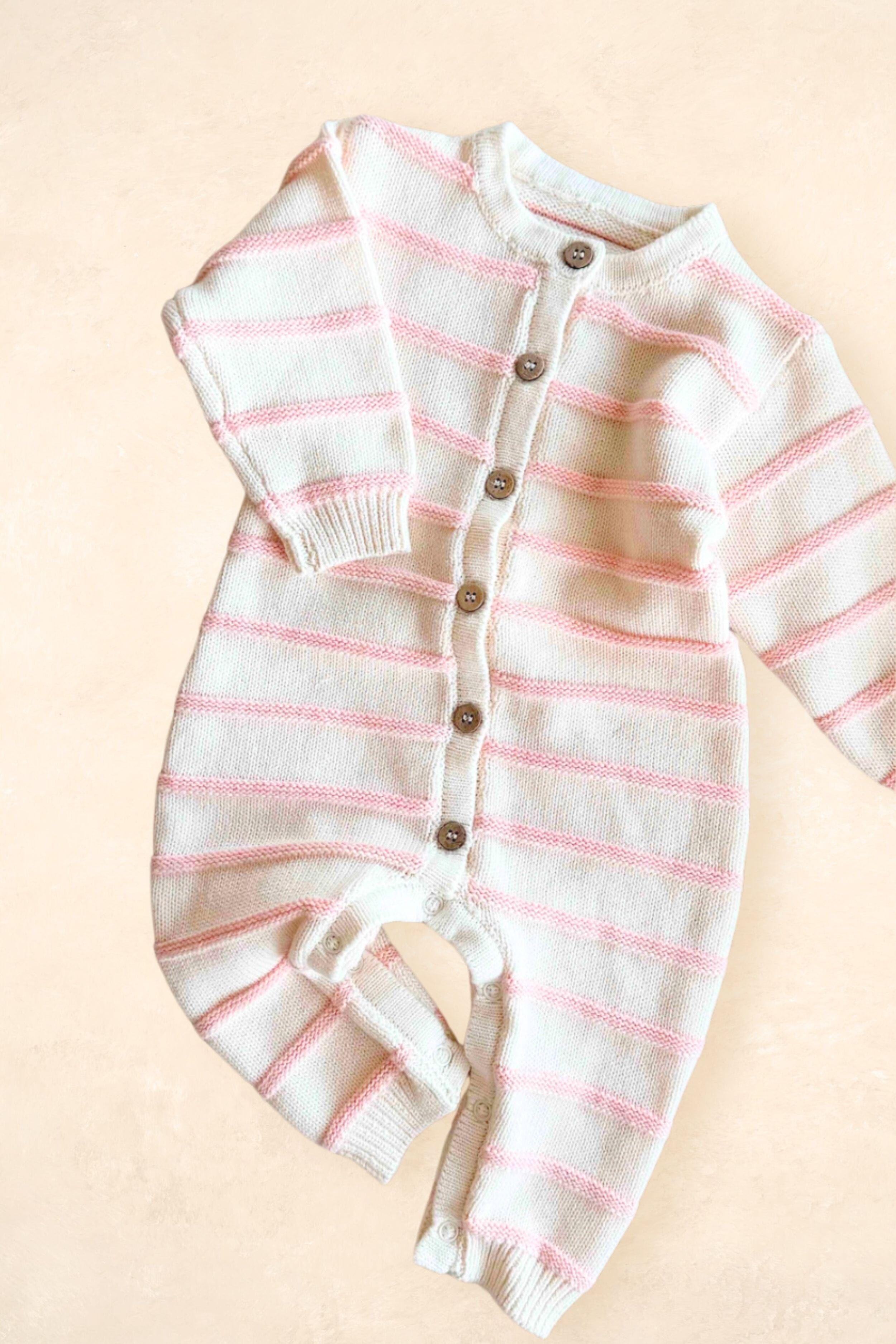 Raised Stripe Full Romper Clothing FRECKLES the label 