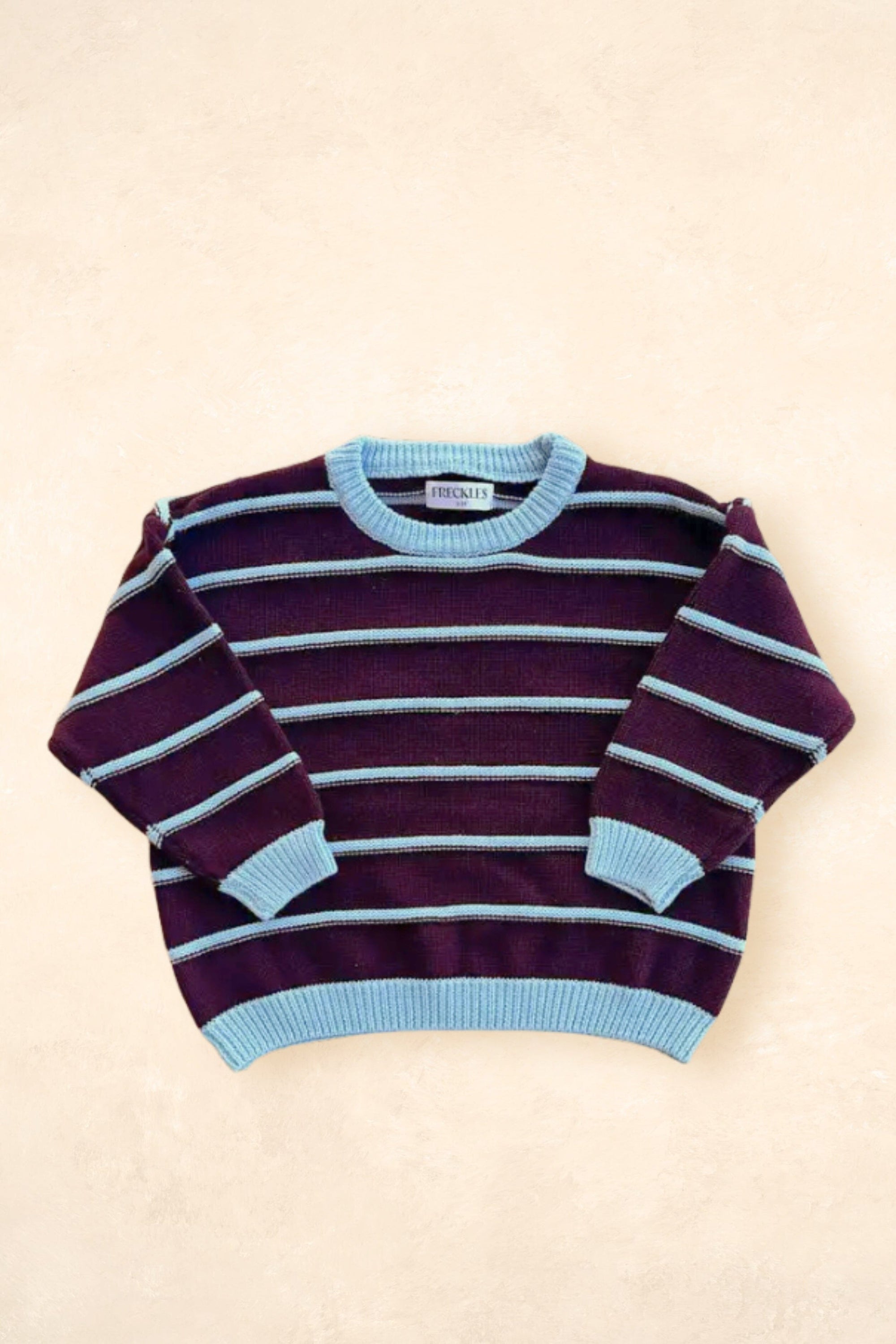 Raised Stripe Jumper - Blackberry/Arctic Clothing FRECKLES the label 
